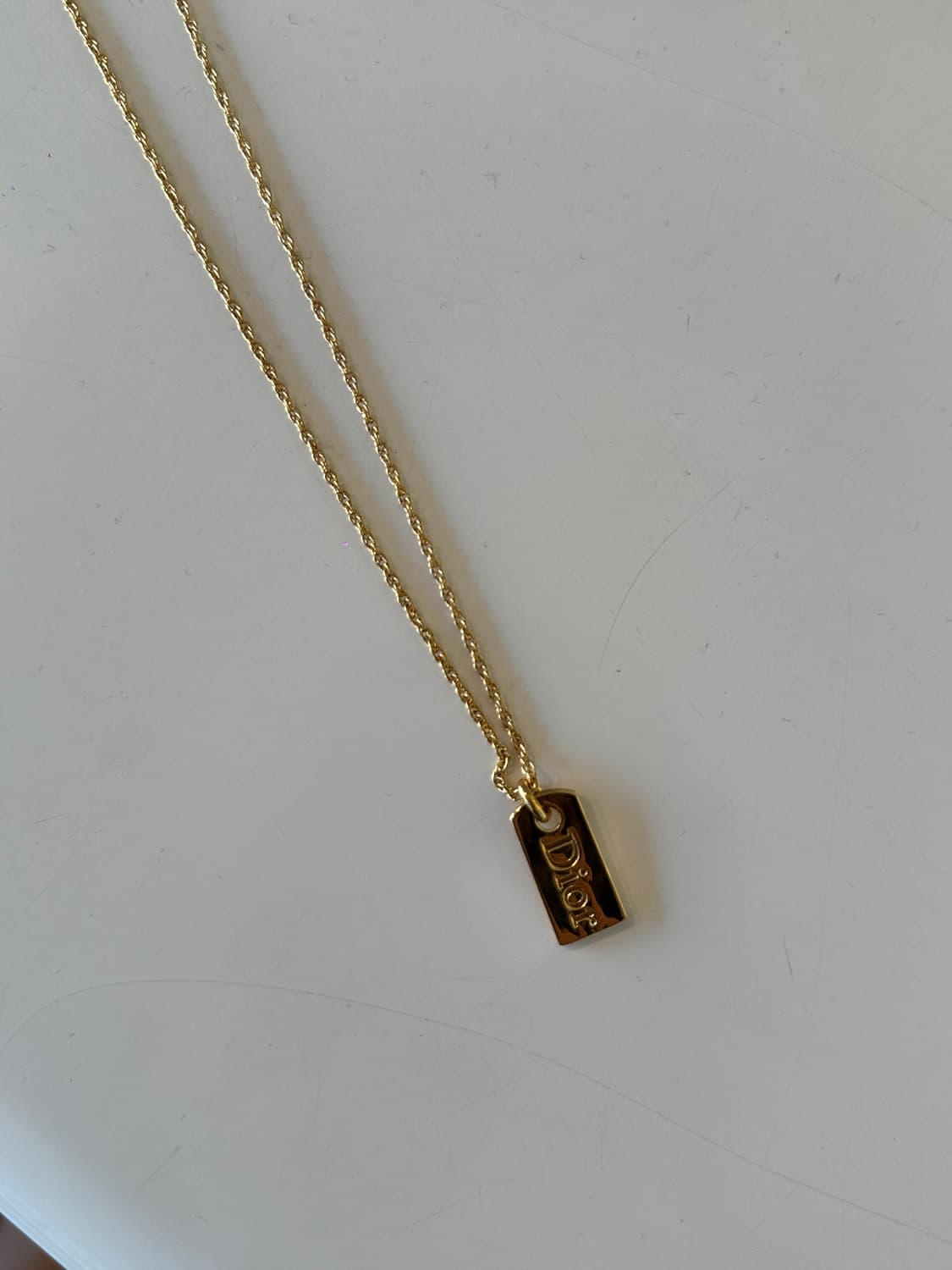 [DIOR] 정품 디올 플레이트 골드 목걸이 상품이미지5