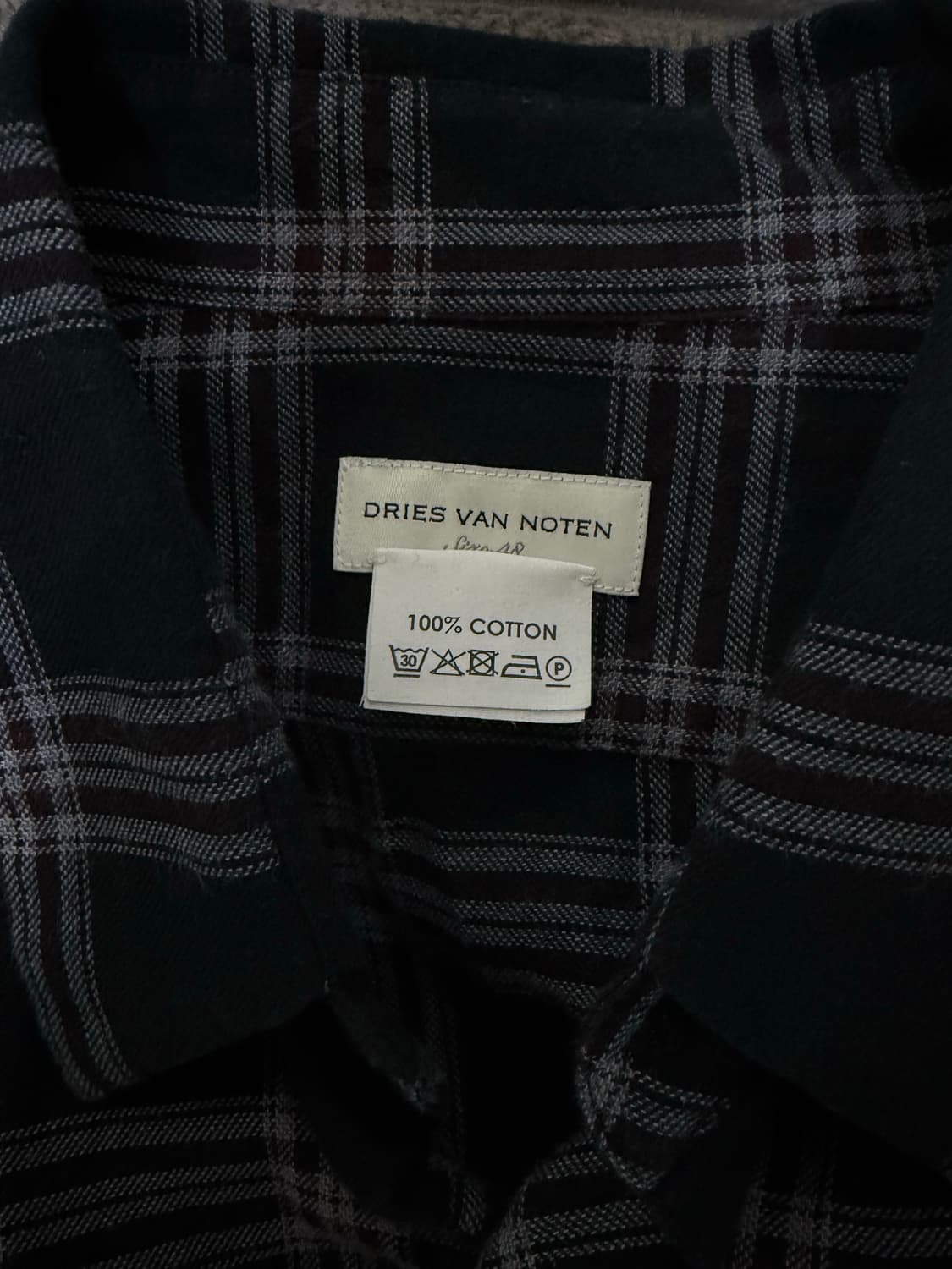 드리스반노튼 체크 셔츠 48사이즈 상품이미지2