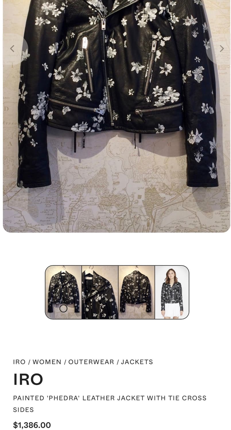 이로 IRo 천연양가죽 자켓 S 정품 상품이미지7