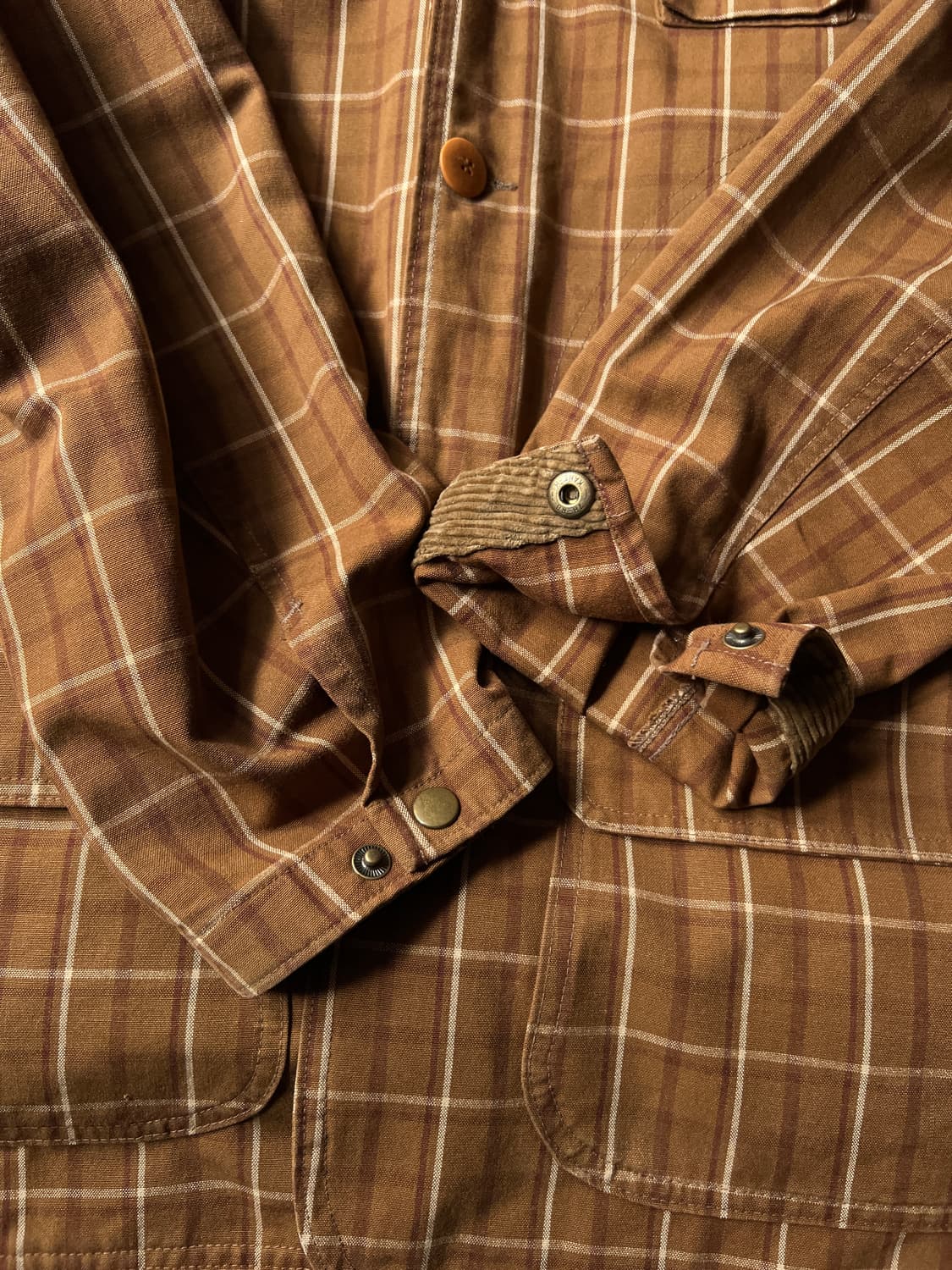 [M]폴로 랄프로렌 Made in USA 브라운 타탄체크 헌팅 자켓 상품이미지6