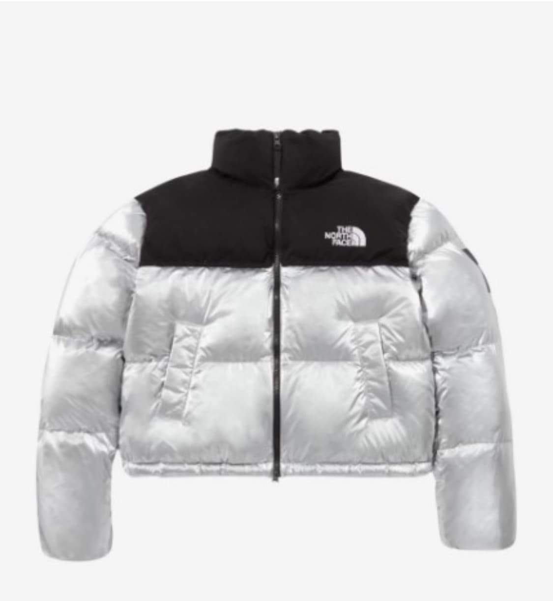 노스페이스 눕시 숏패딩 실버 S (85) 상품이미지1