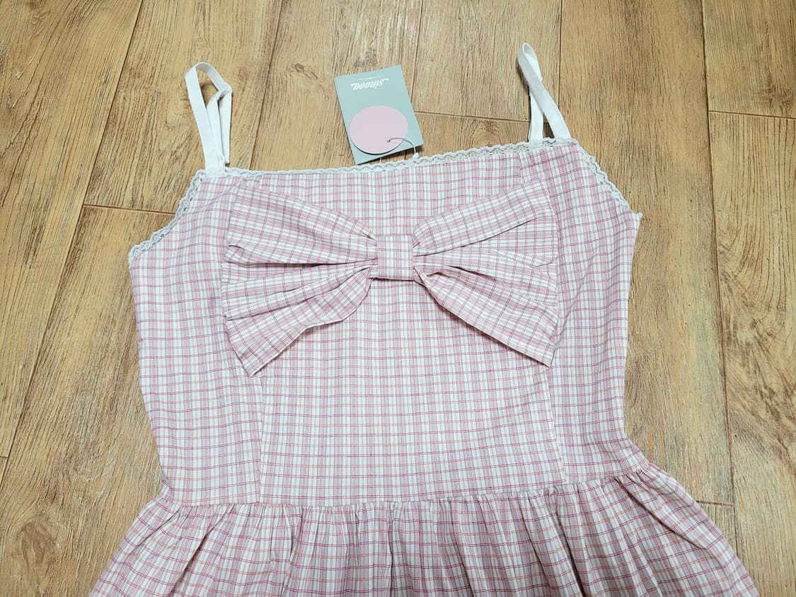 시눈(sinoon) 리조트 체크원피스 55 새상품 상품이미지5