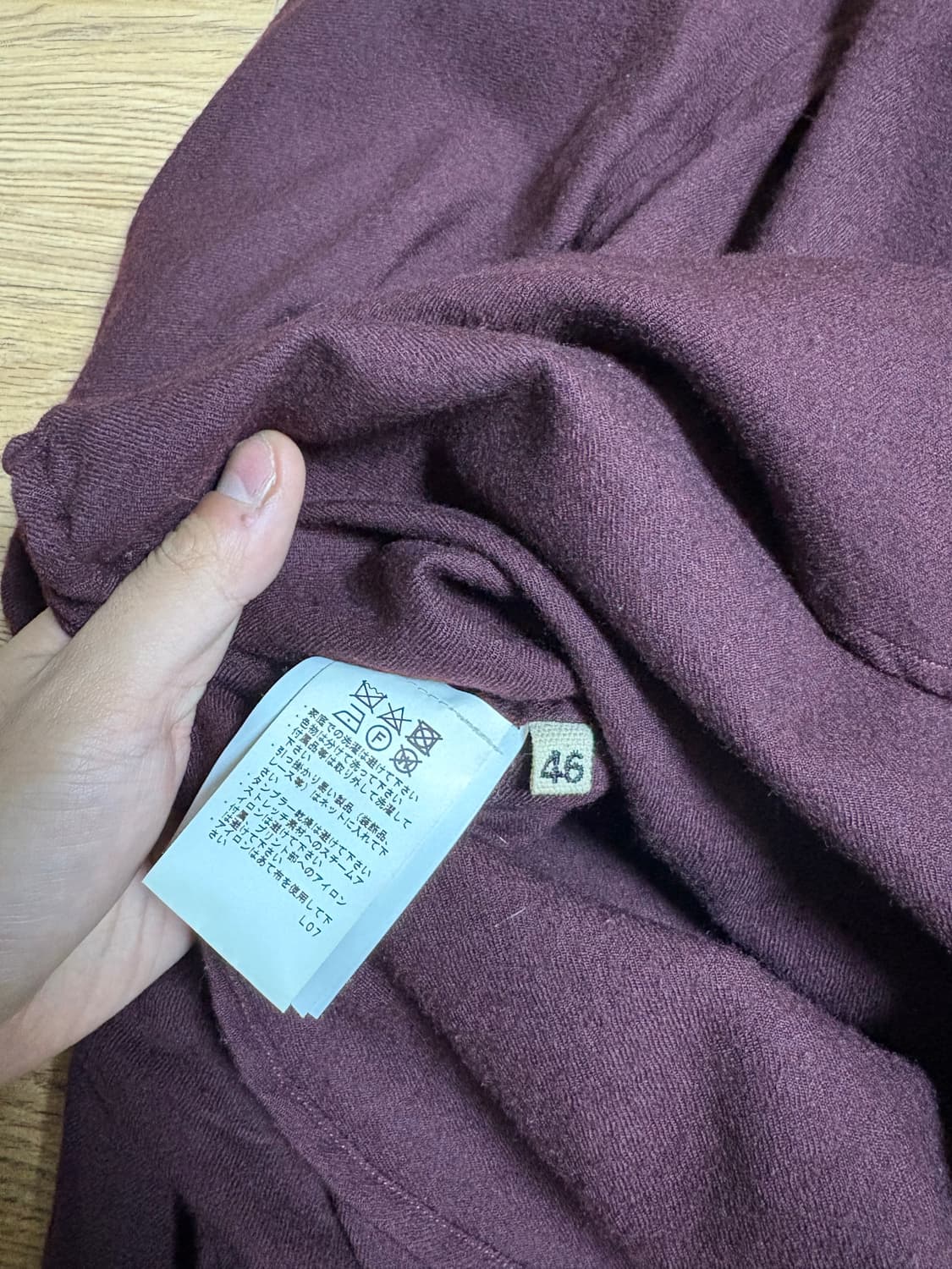 Marni wool shirt 버건디 상품이미지4