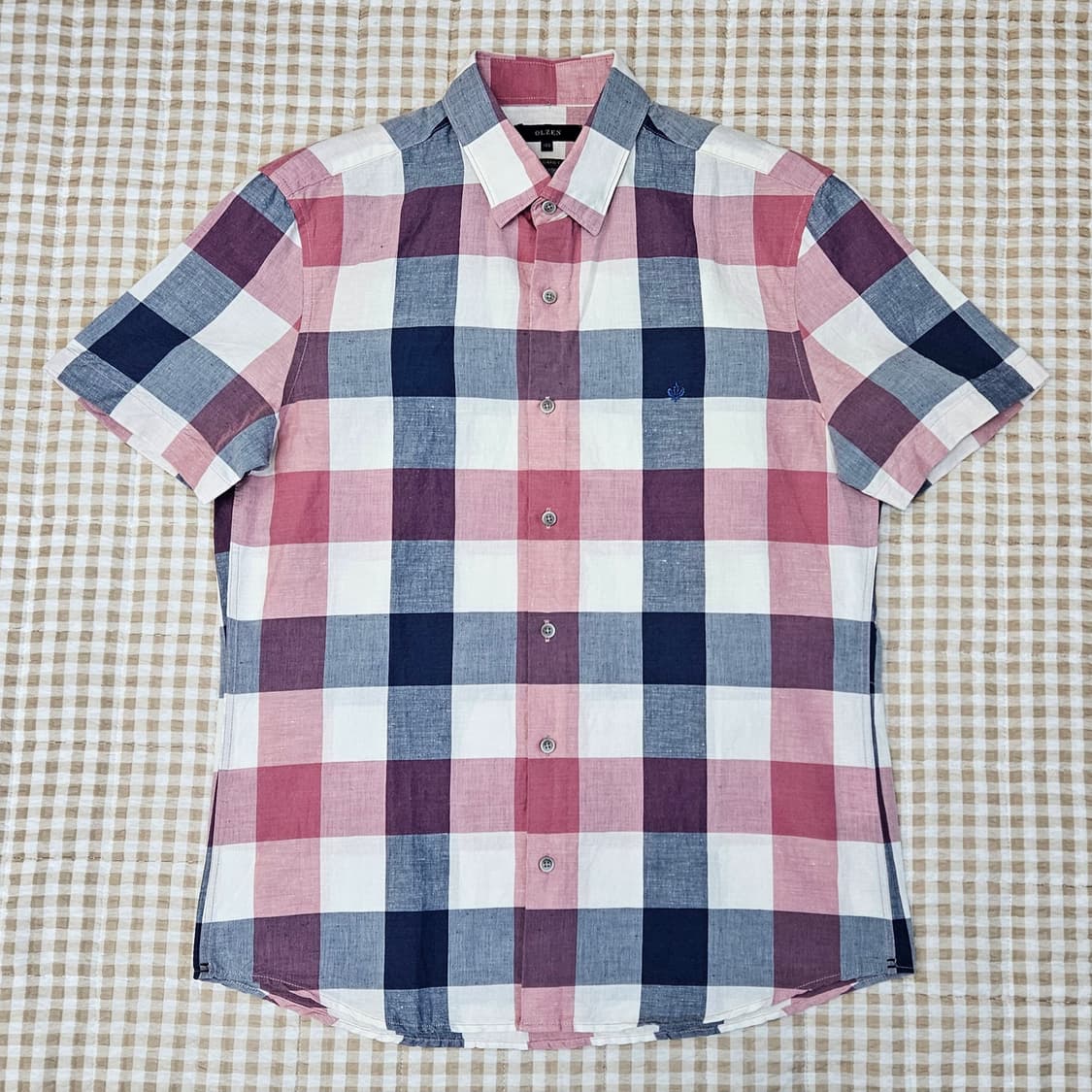 올젠 린넨 반소매 셔츠 남자100 상품이미지1