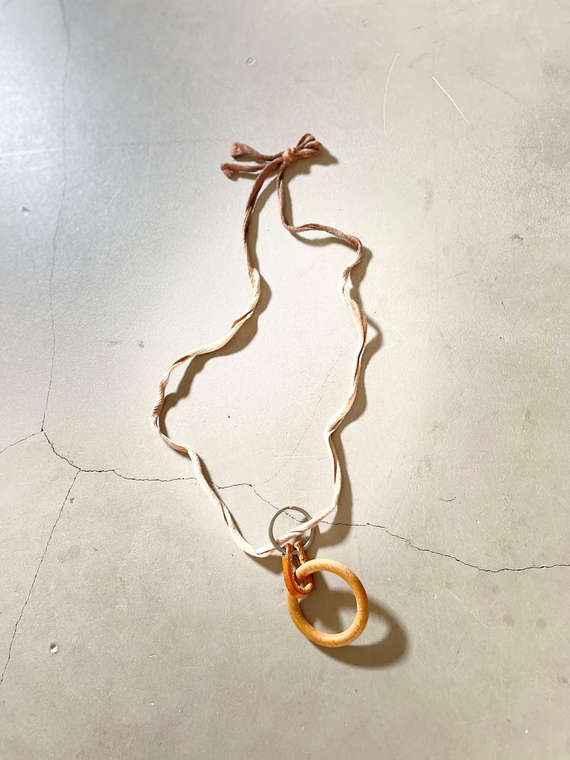 Japanese Vintage Wood Ring Necklace 상품이미지2