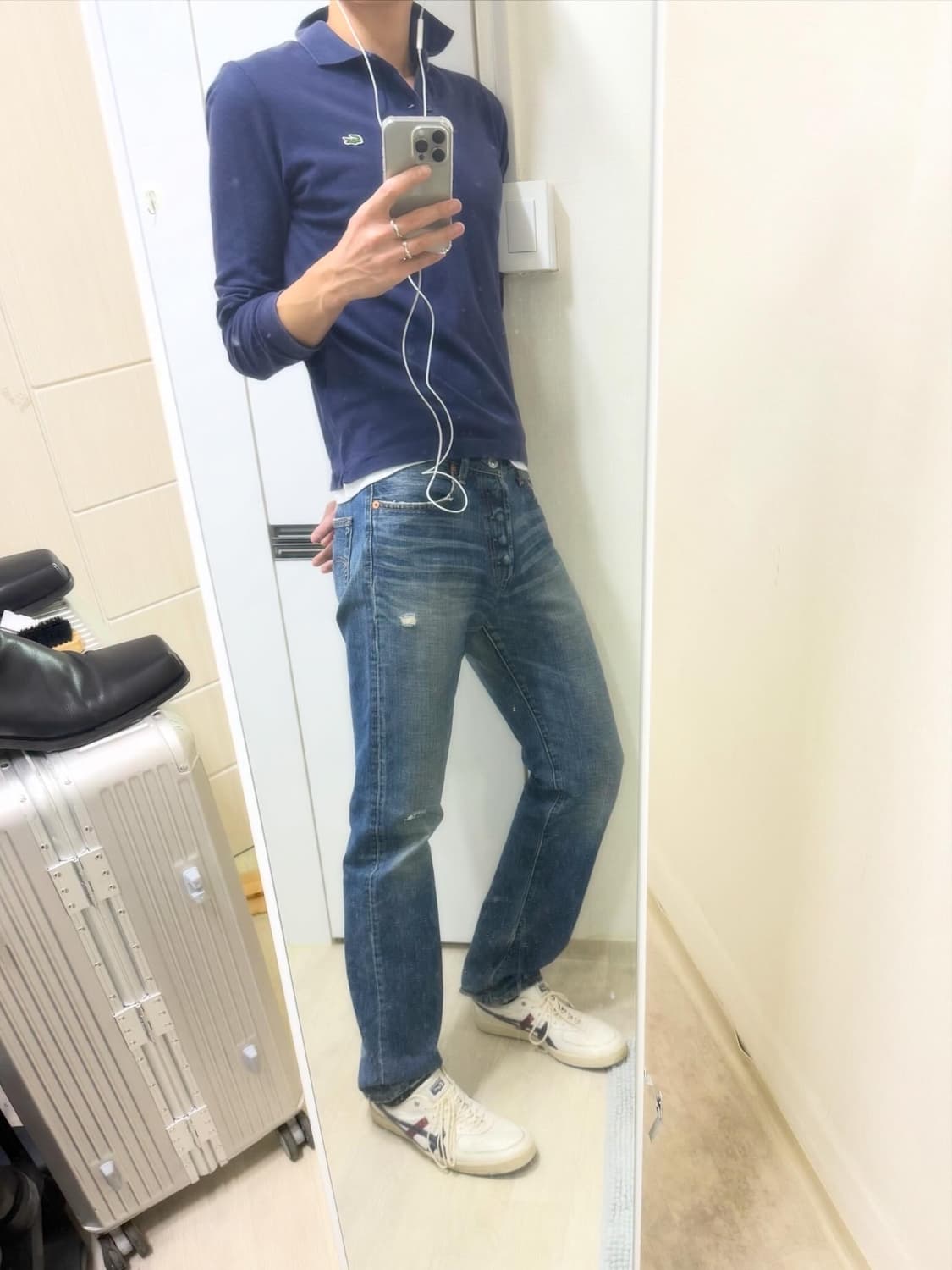 코르티스 무드 라코스테 크롭 폴로 긴팔 상품이미지1