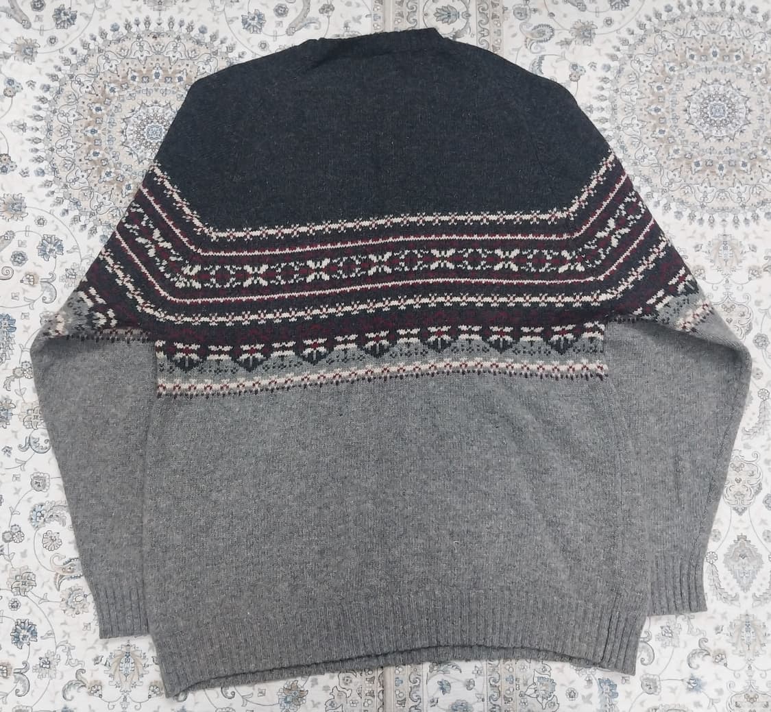 90S 노스 크레스트 램스울 패턴 니트 L 상품이미지2