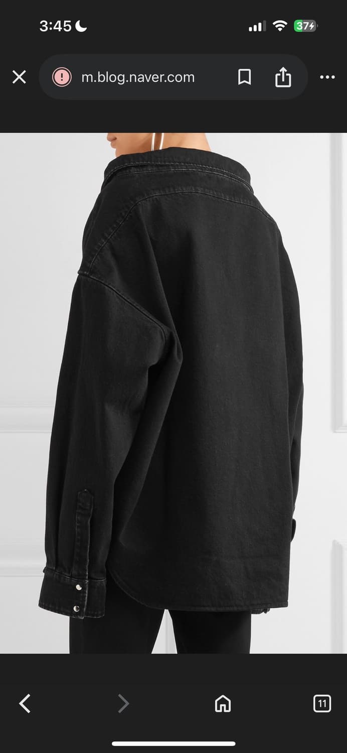 발렌시아가 핀치드 데님 셔츠 상품이미지2