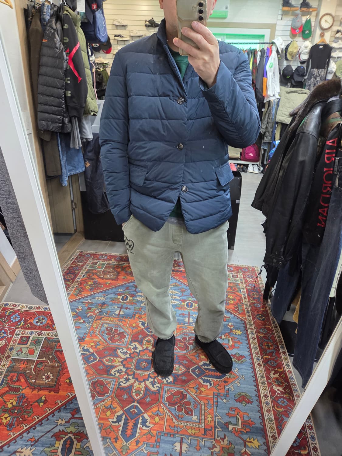 바버 3버튼 패딩 블레이저 자켓 L xl 상품이미지10