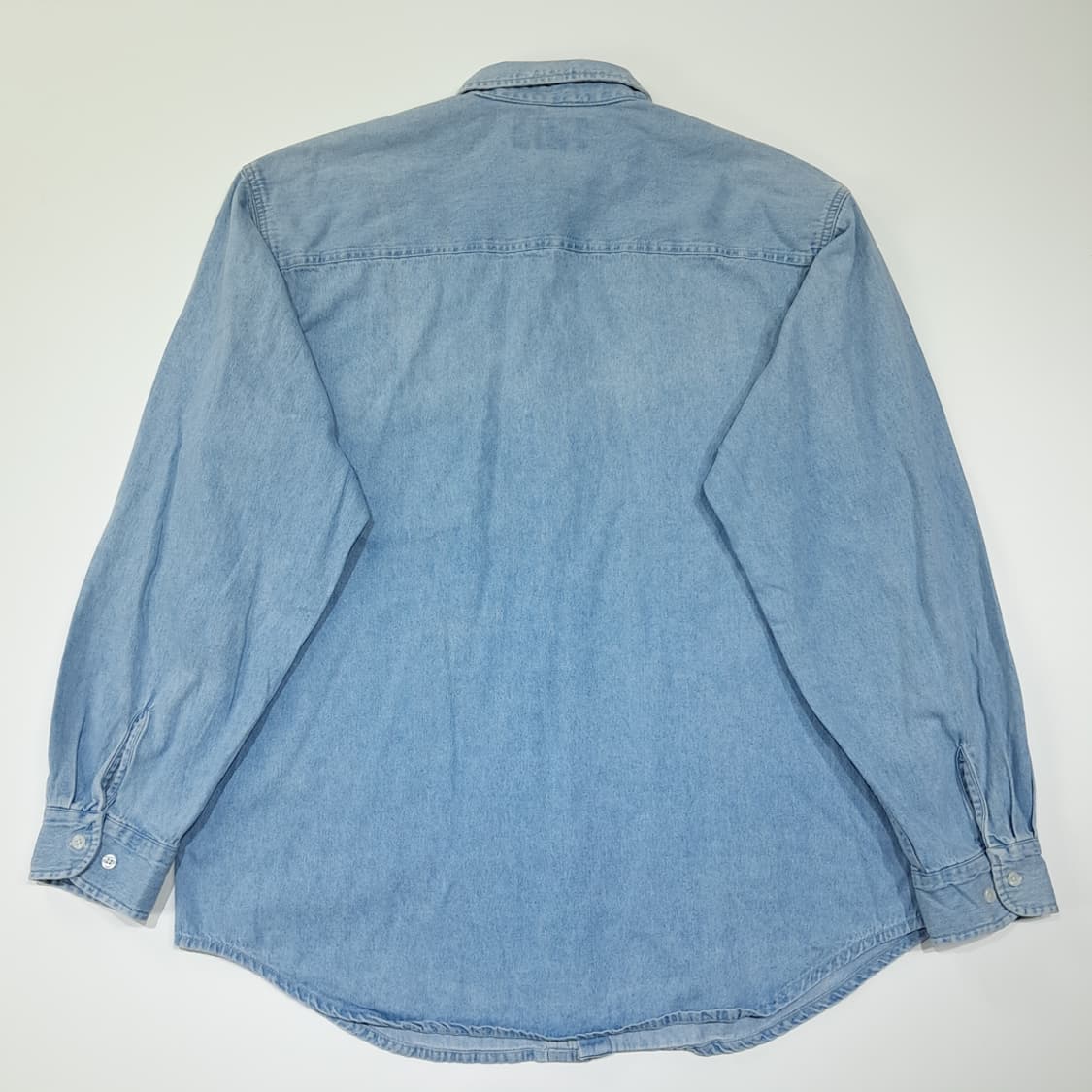 CL391 XL 할리데이비슨 00s 홍콩판 코튼 로고자수 데님셔츠 상품이미지6