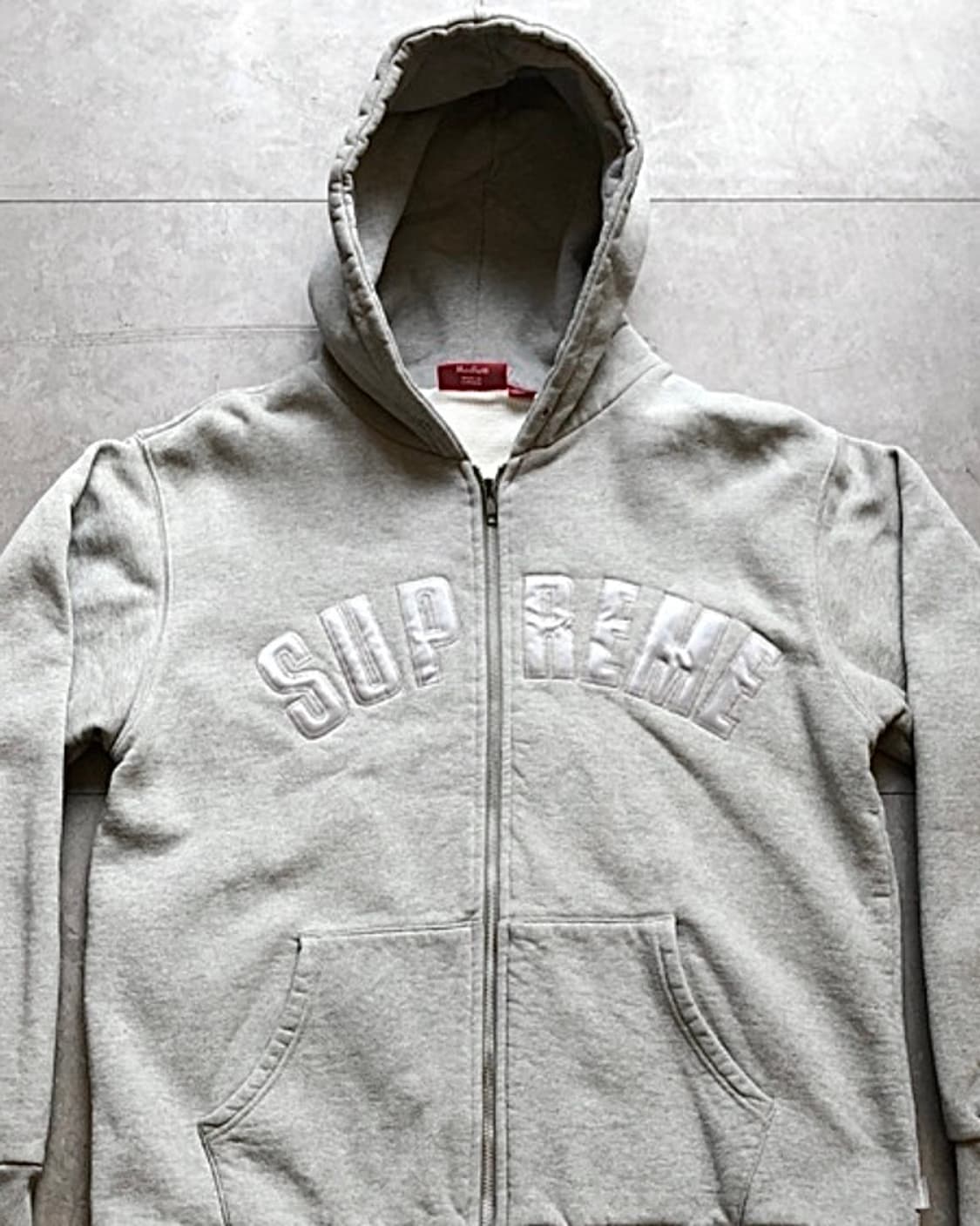Supreme old logo thermal full zip hoody 상품이미지1