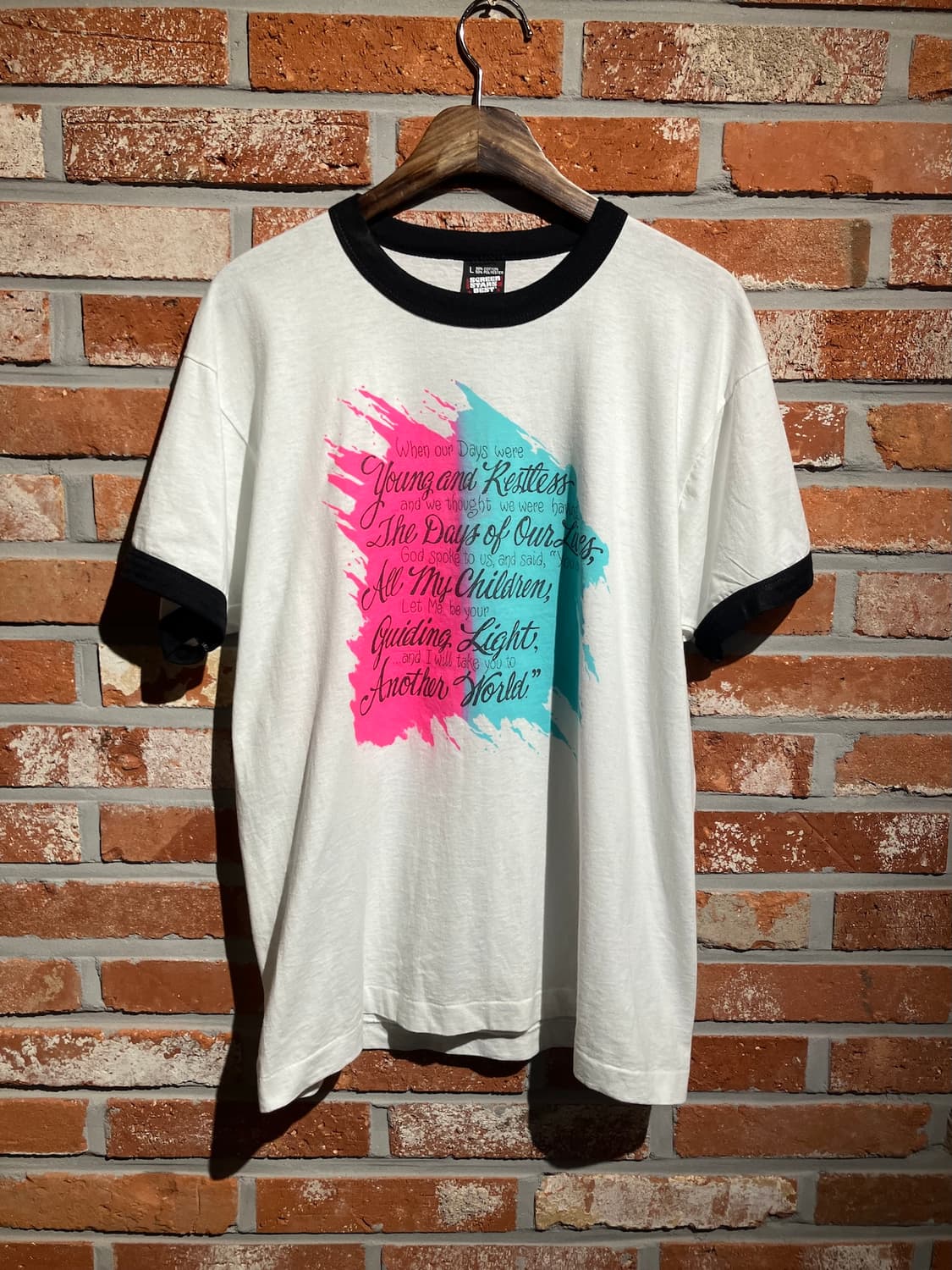 90s USA 빈티지 스크린 스타즈 링거 티셔츠 상품이미지2