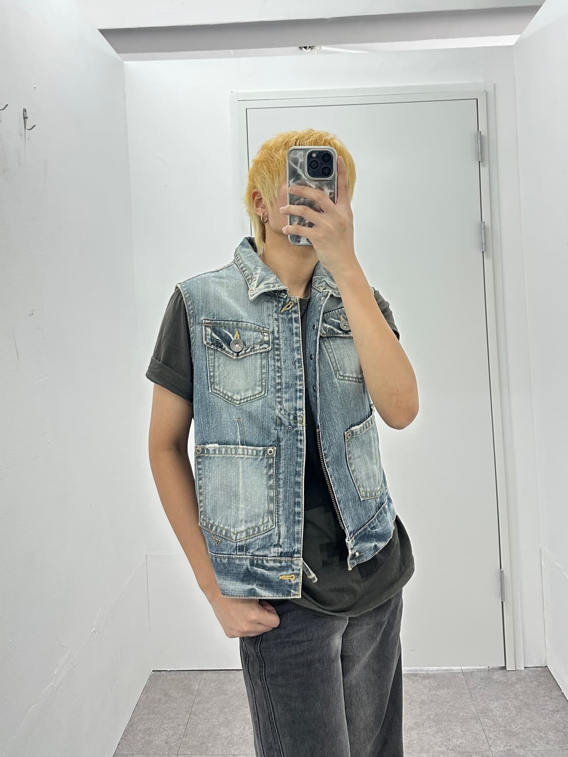 NIX washing denim vest 상품이미지10