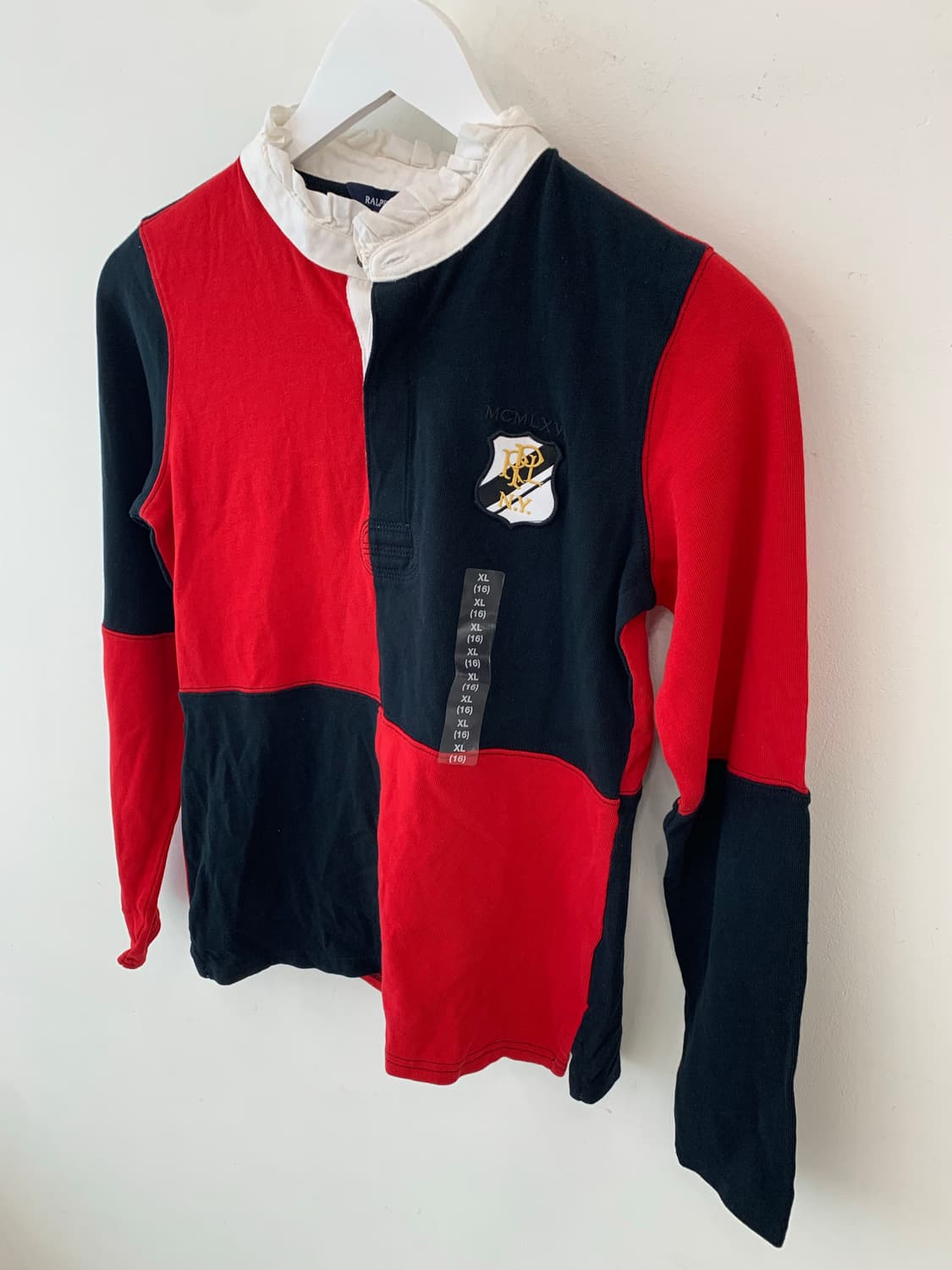 폴로 랄프로렌 걸즈 긴팔 럭비티 XL 상품이미지3