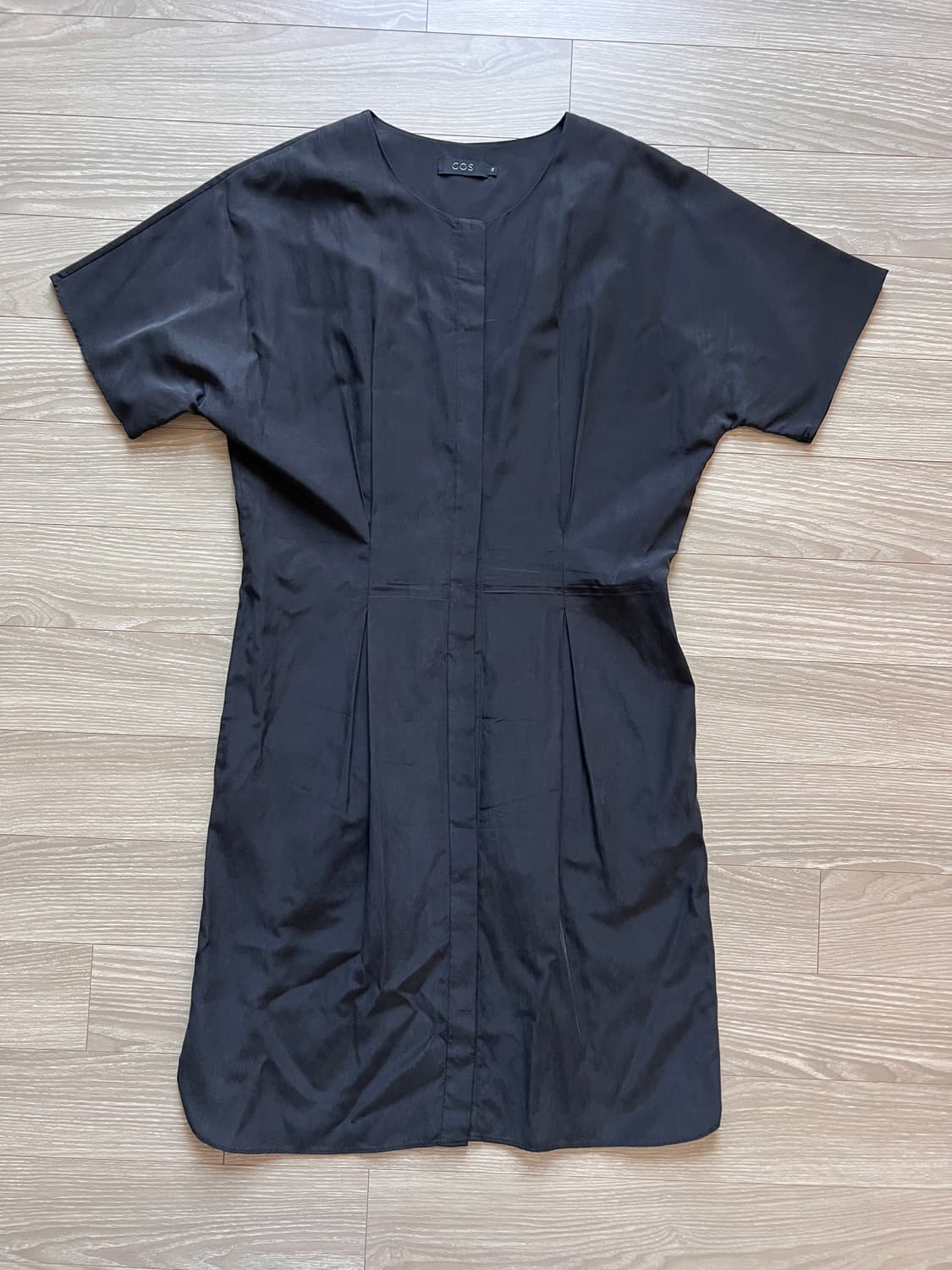 코스 cos 실크 셔츠 원피스 블랙 상품이미지1