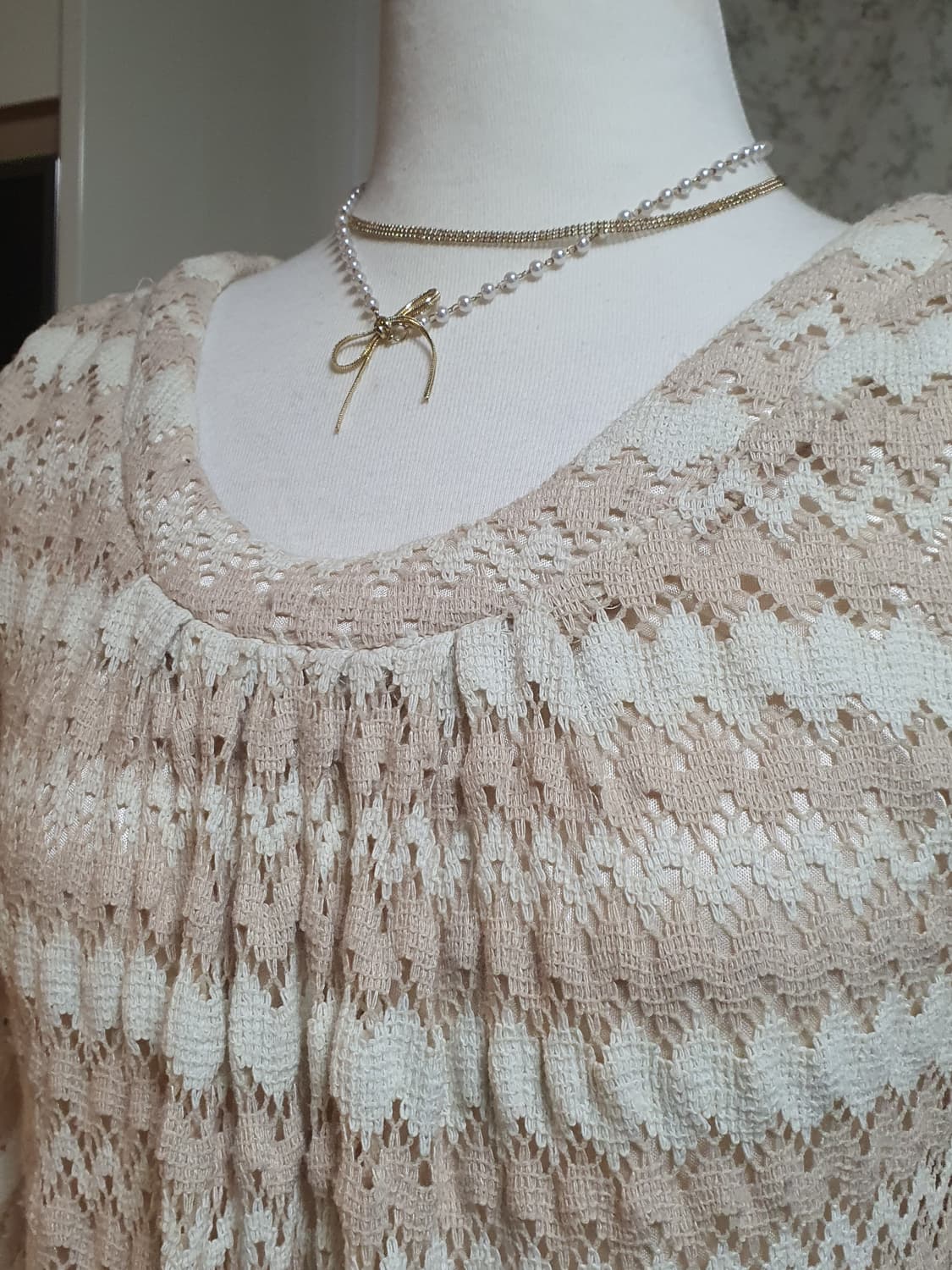 [모리걸] 아이보리 레이스 캉캉 봄 원피스 상품이미지2