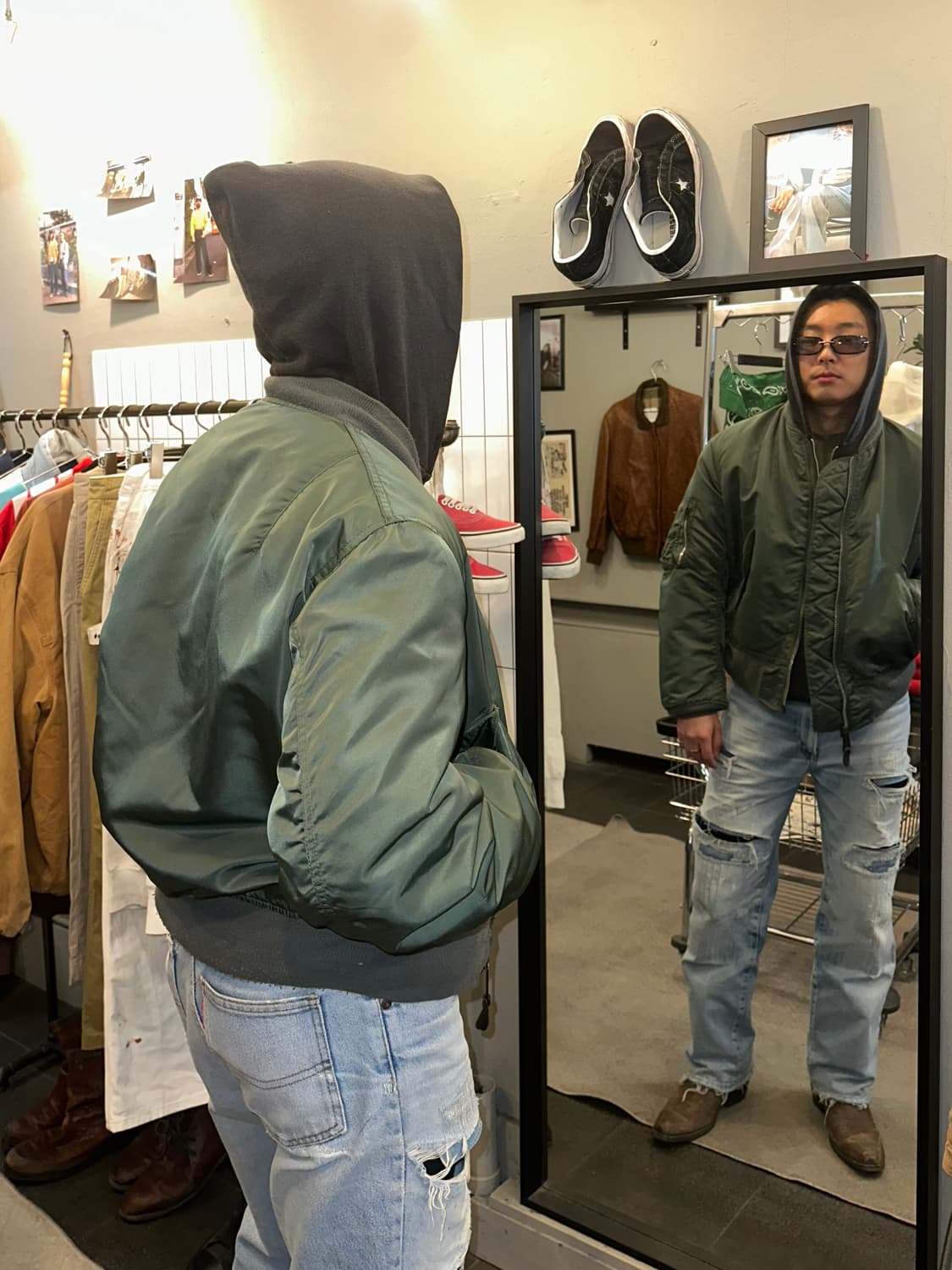 90’s Alpha Industries Ma-1 USA flight ja 상품이미지1