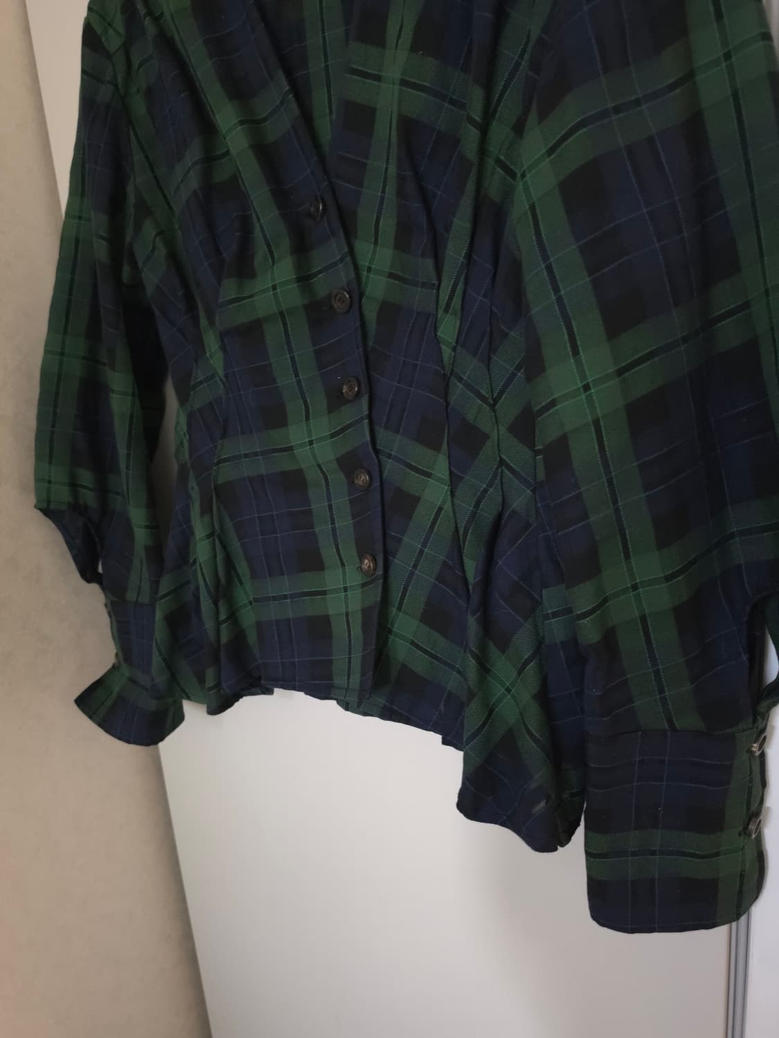 럭키슈에뜨 면 체크 블라우스 상품이미지3