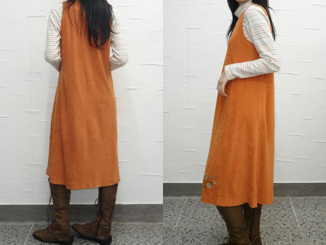 orange terry layerd dress 상품이미지3