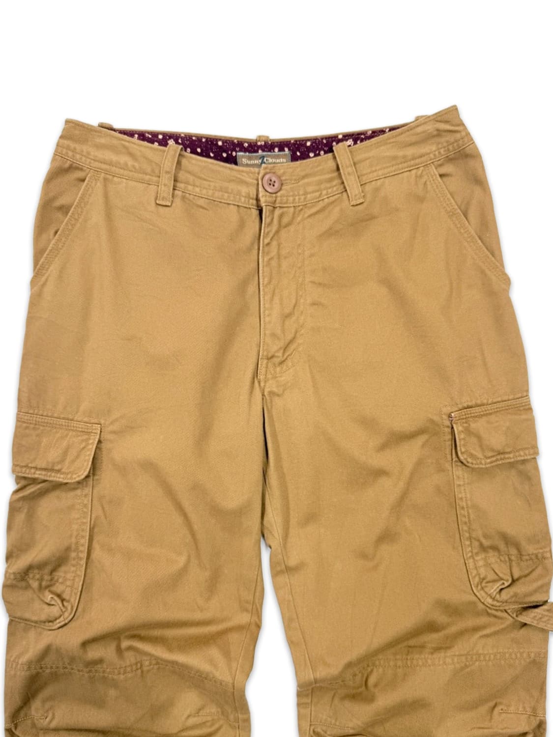 빈티지 sunny clouds 오랜지 브라운 와이드 카고 팬츠 상품이미지3