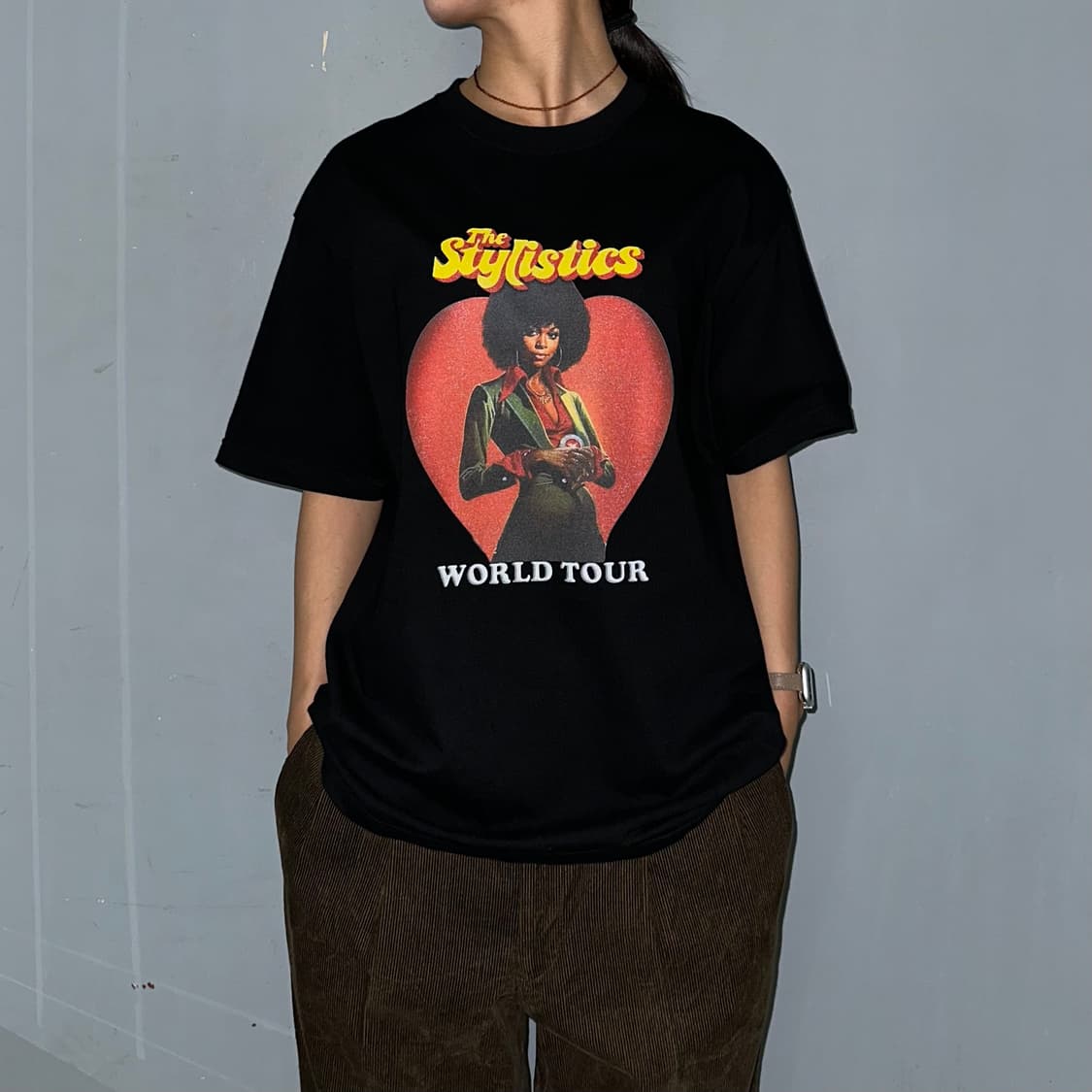 The stylistics big print T-shirt 상품이미지2