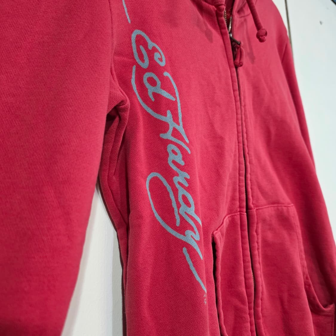 에드하디 y2k 빈티지 펑크 핑크 후드집업 S 상품이미지6