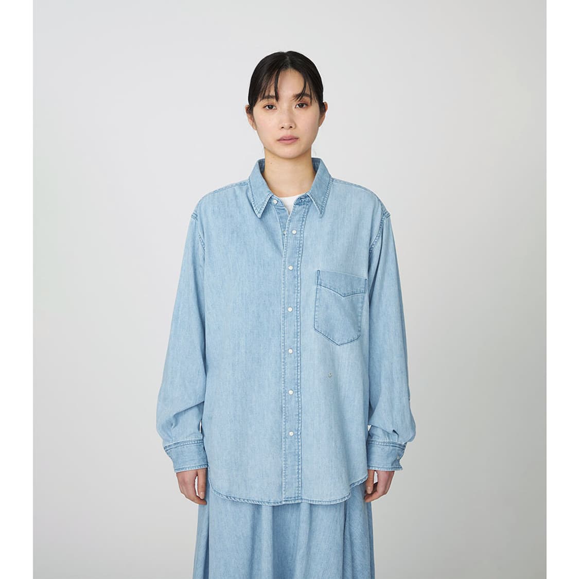 nanamica Light Denim Shirt 상품이미지2