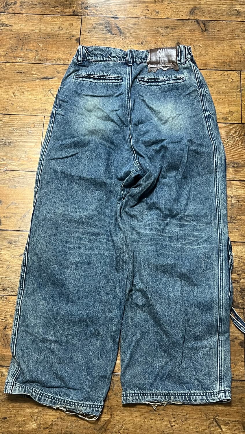 글랙 GP077 파우치 멀티 카고 데님 팬츠 (INDIGO) S 상품이미지5