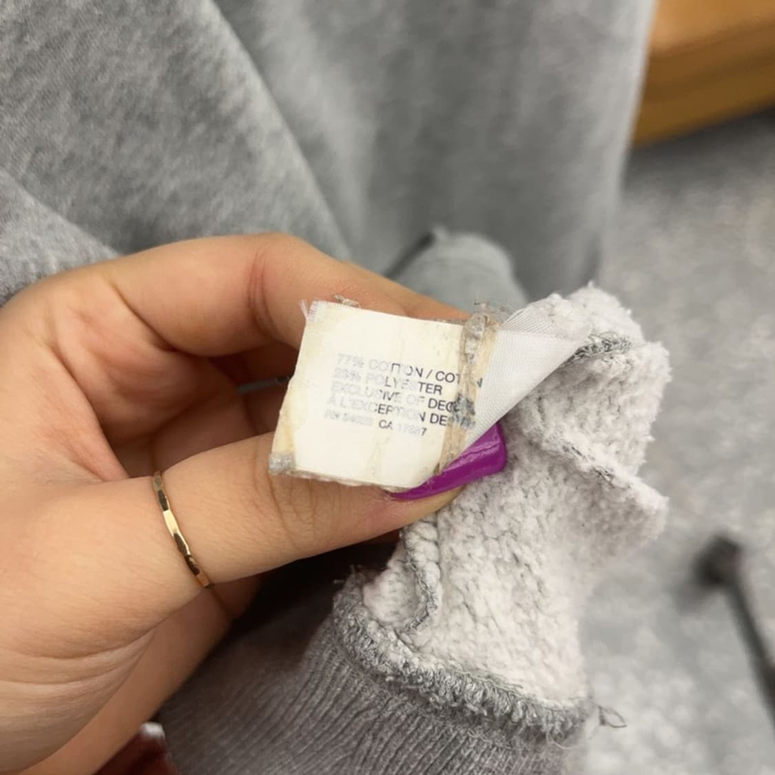 갭 올드스쿨 자수패치 로고플레이 기모 후드티 L C06846 상품이미지6