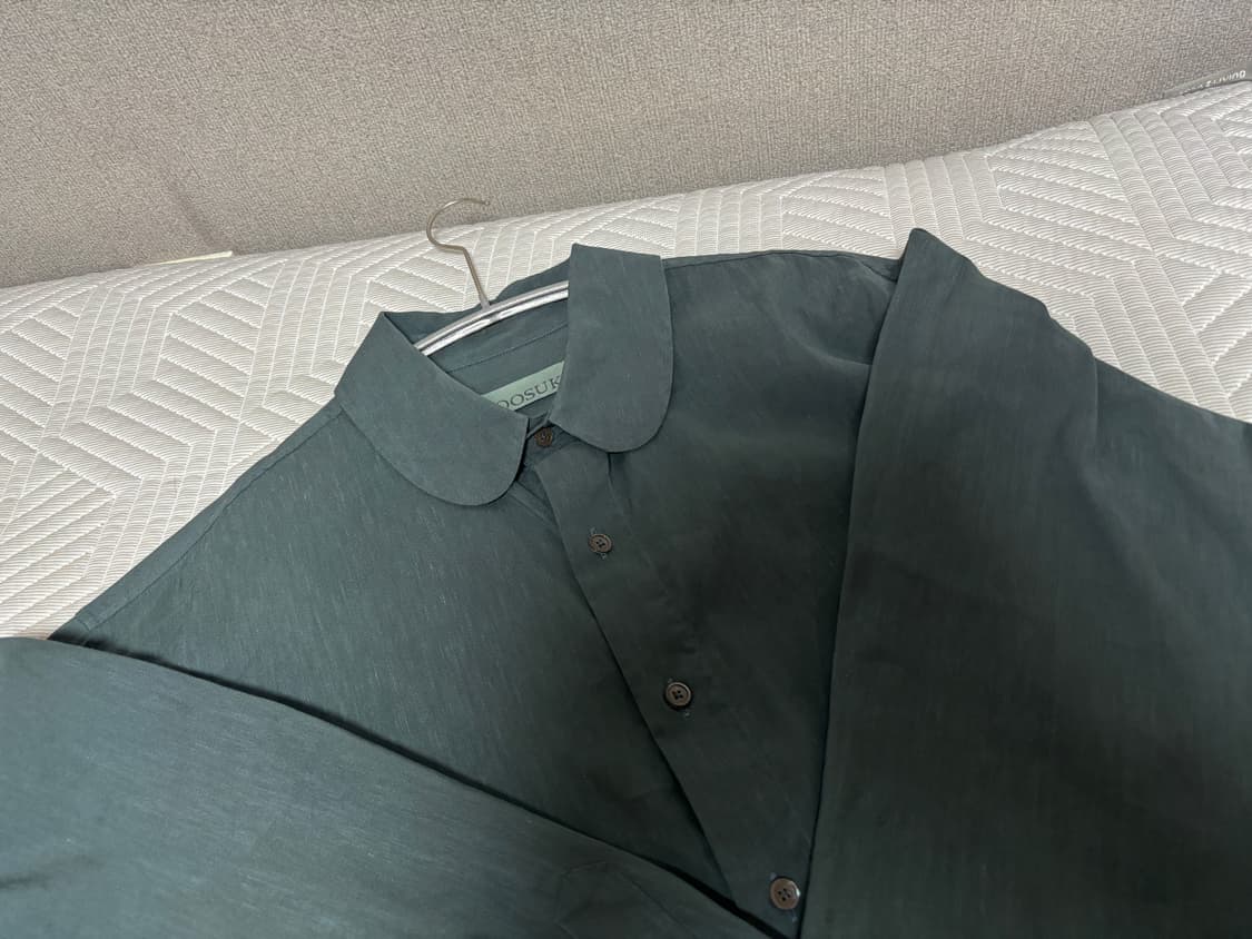(1) 우석 라운드 칼라 셔츠 Dark Turquoise Blue 상품이미지2