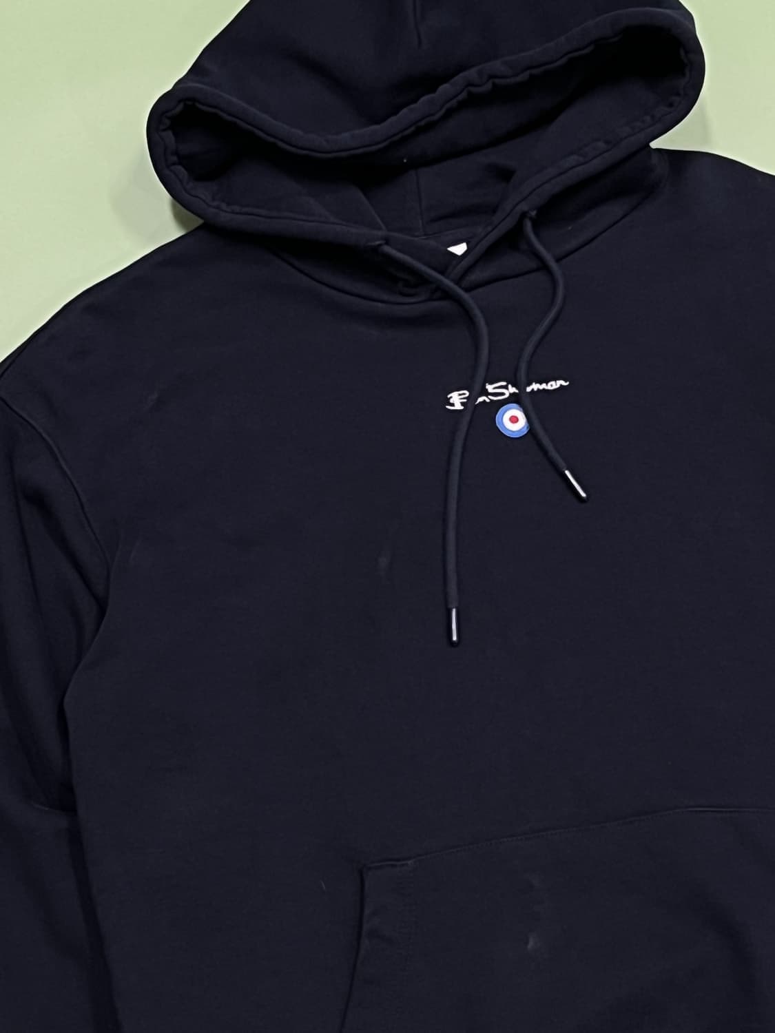 (105) 벤 셔먼 모스 타겟 백 프린팅 후드 티 다크네이비 상품이미지3