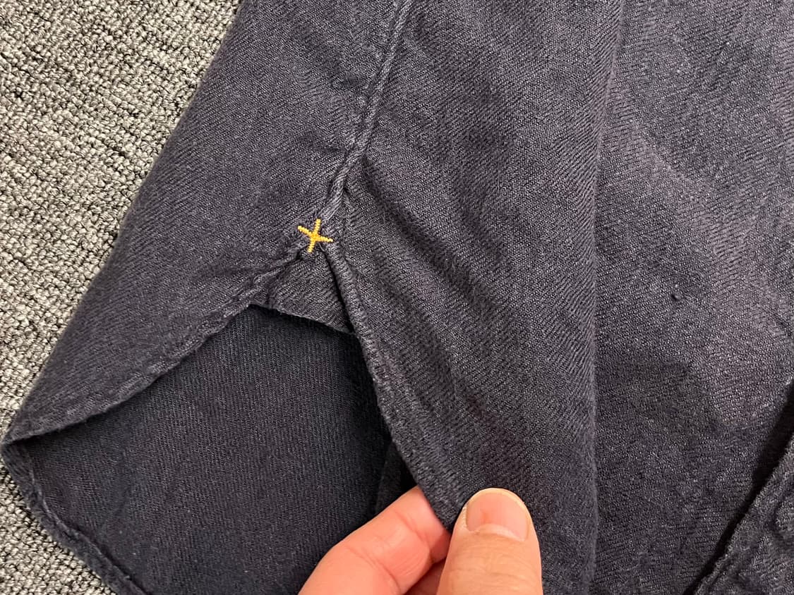 [100] 빔즈플러스 네이비 린넨셔츠 L  상품이미지4