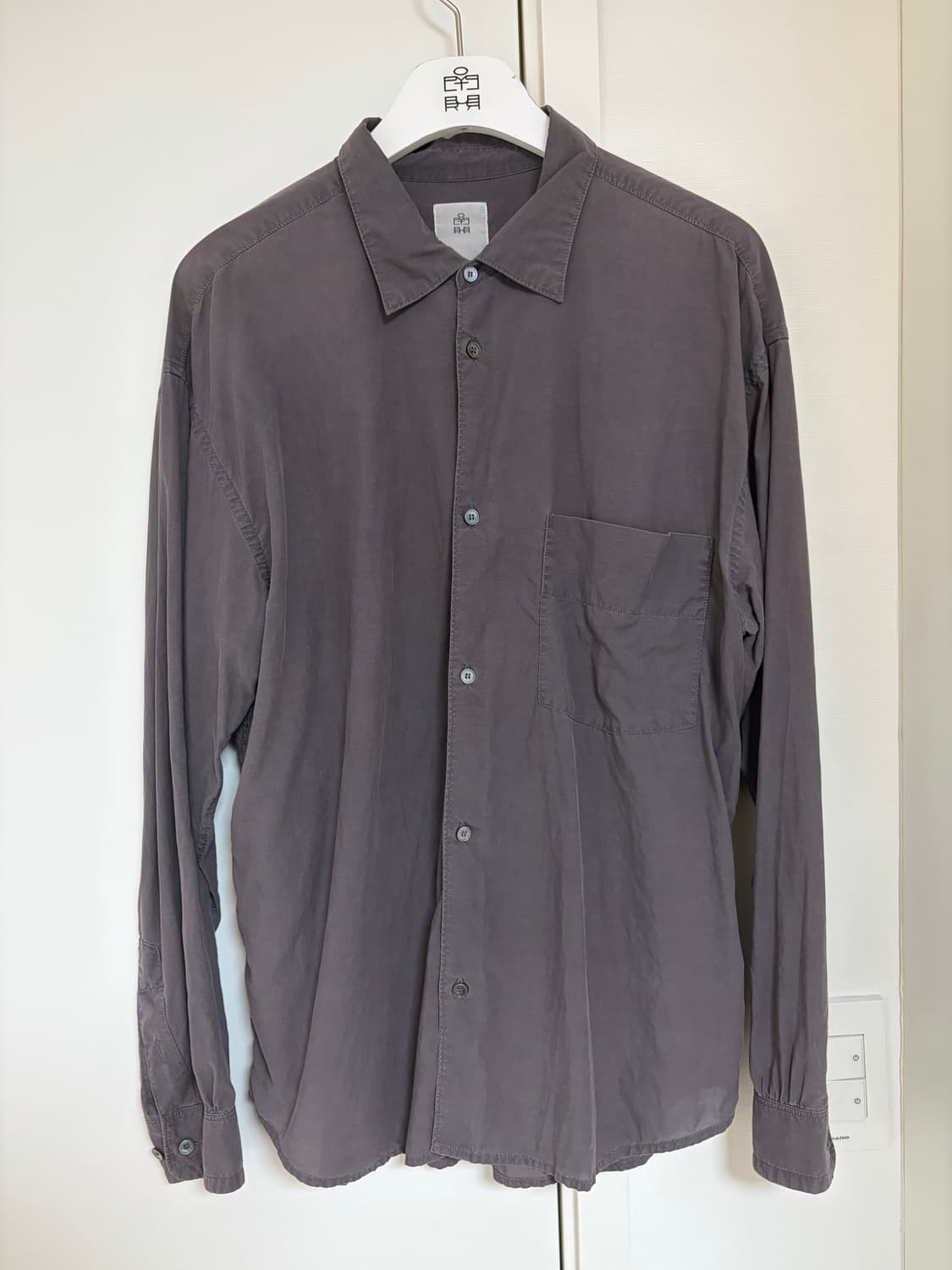 폴리테루 텐코 셔츠 퍼플그레이 상품이미지1