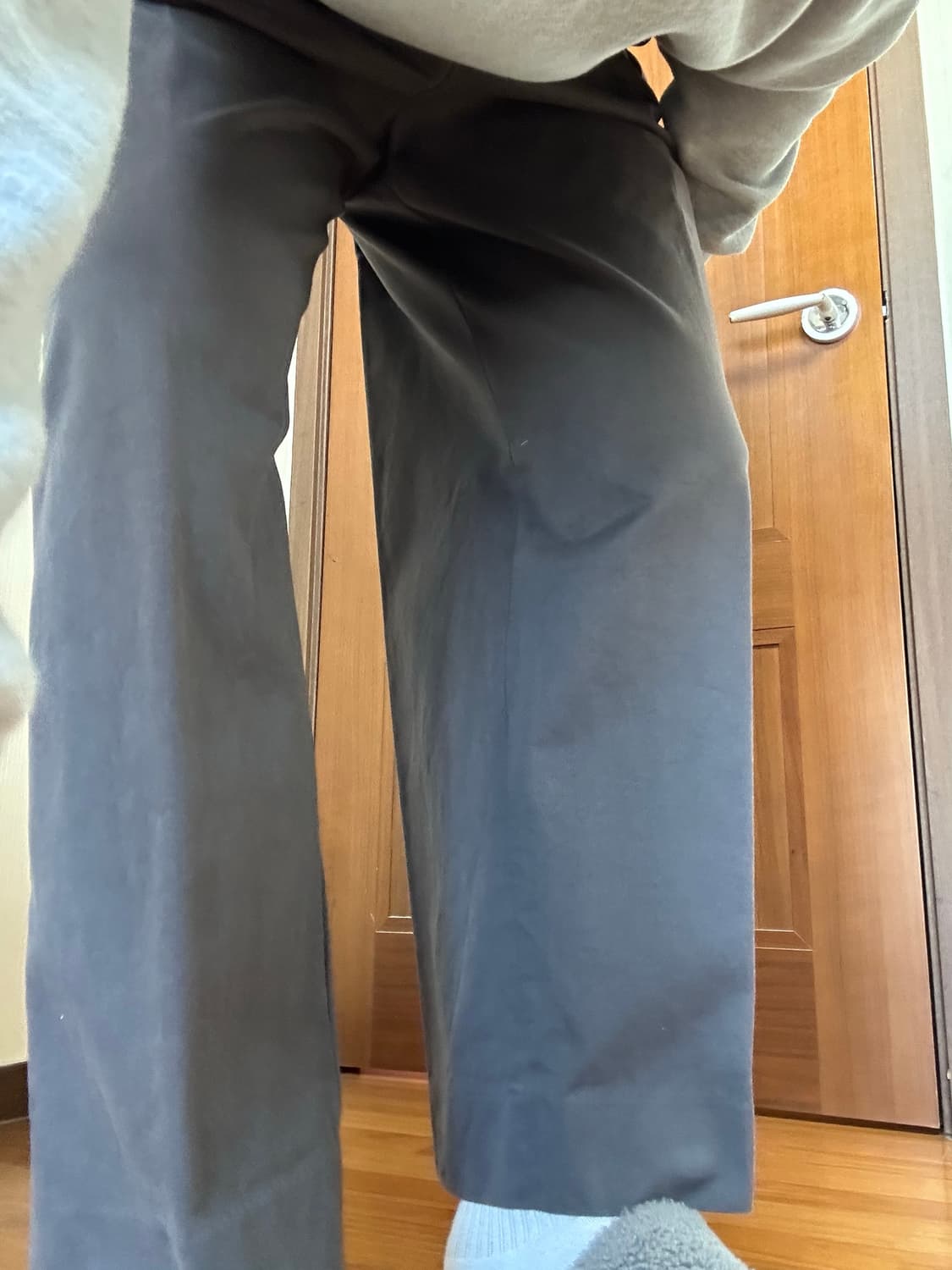 르아브 와이드 치노팬츠 그레이 L 상품이미지2