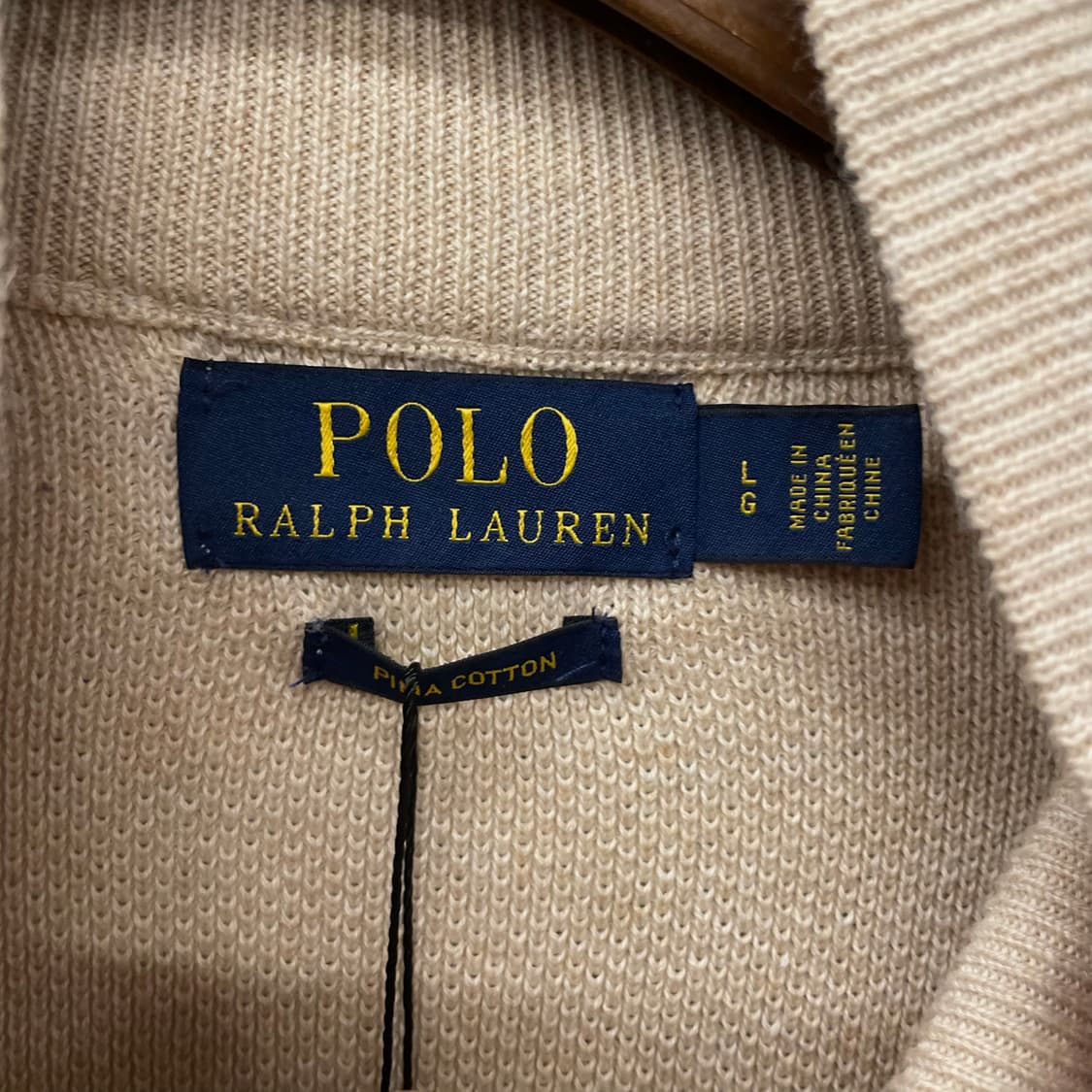 폴로 랄프로렌 신형 라벨 피마 코튼 하프 집업 니트 스웨터 상품이미지7