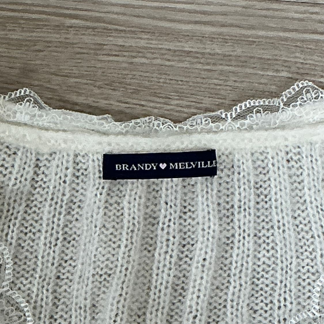 브랜디멜빌 아이보리 레이스 리본 가디건 상품이미지2