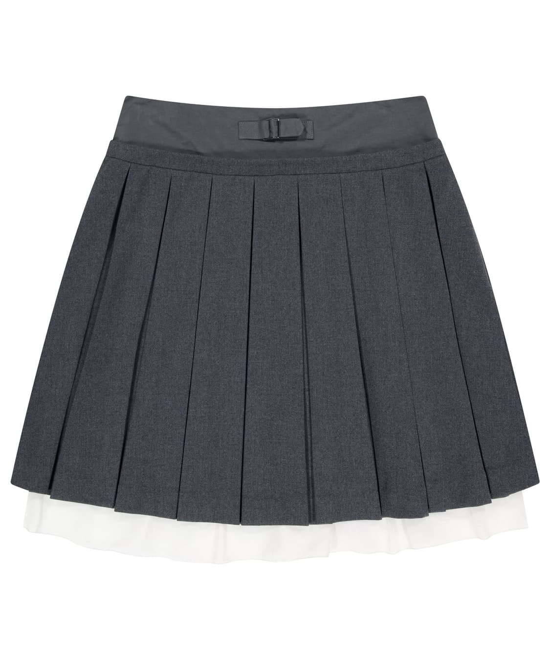 COYSEIO DOUBLE WAISTED PLEATS SKIRT GREY 상품이미지1