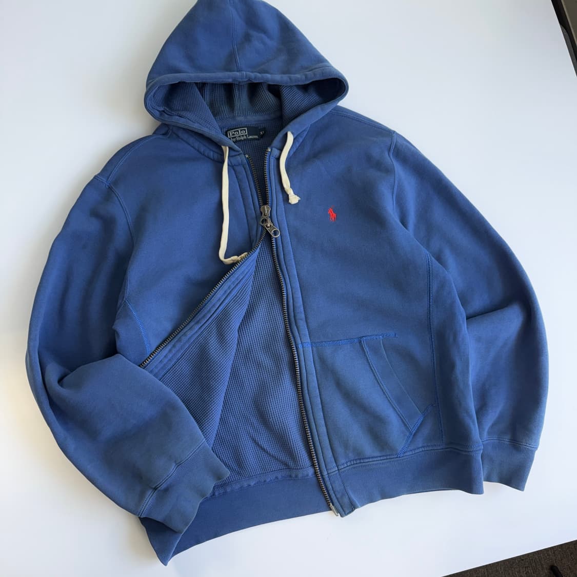 Polo  폴로 랄프로렌 자수 블루 써멀 후드집업   상품이미지3