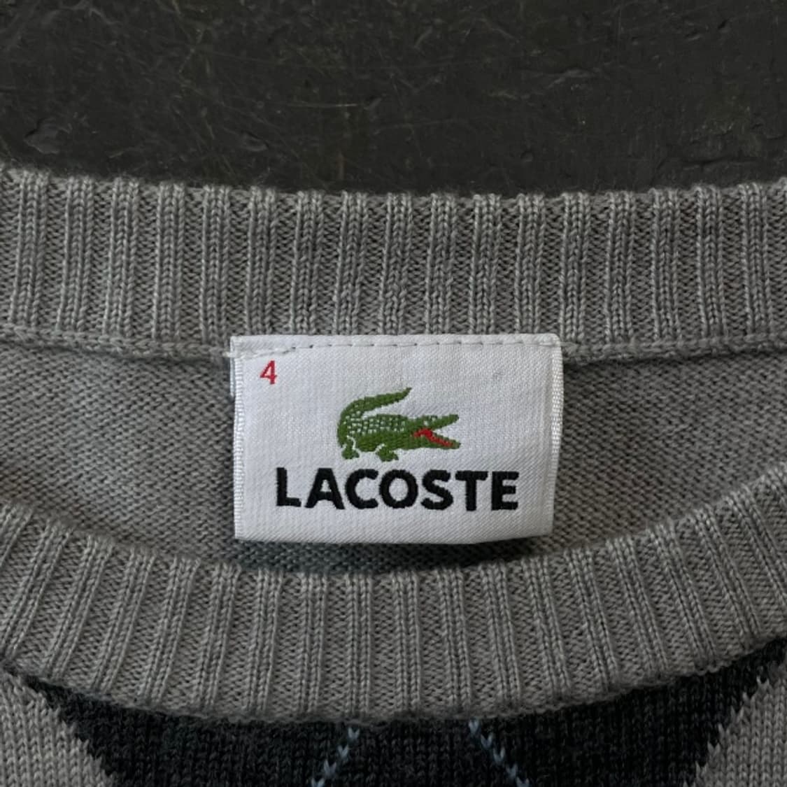 95 라코스테 아가일 니트  상품이미지3