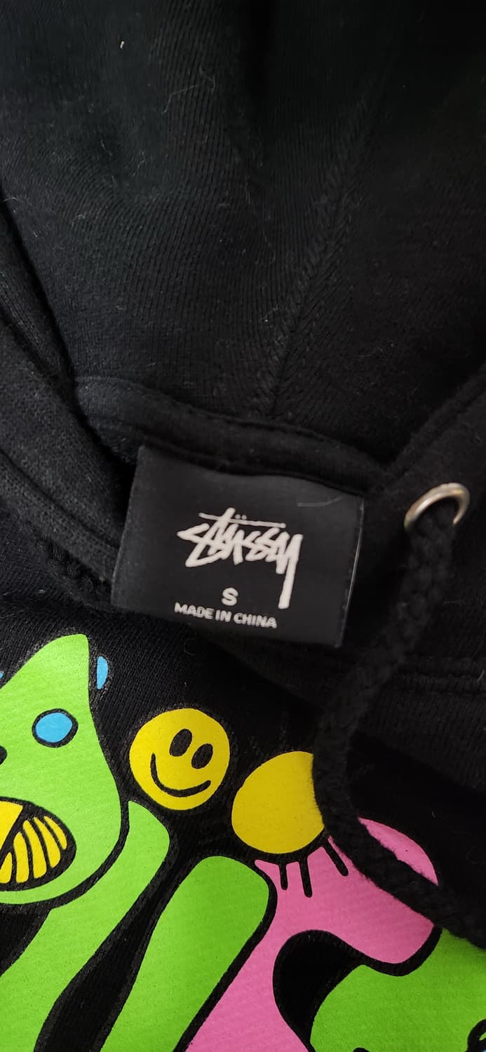 스투시 빅로고 블랙 후드티 상품이미지4