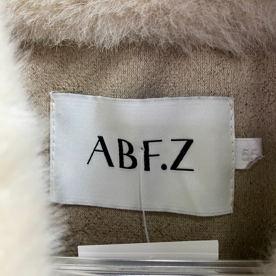 빈티지 라이트 베이지 크롭 퍼 자켓 B4002 상품이미지3