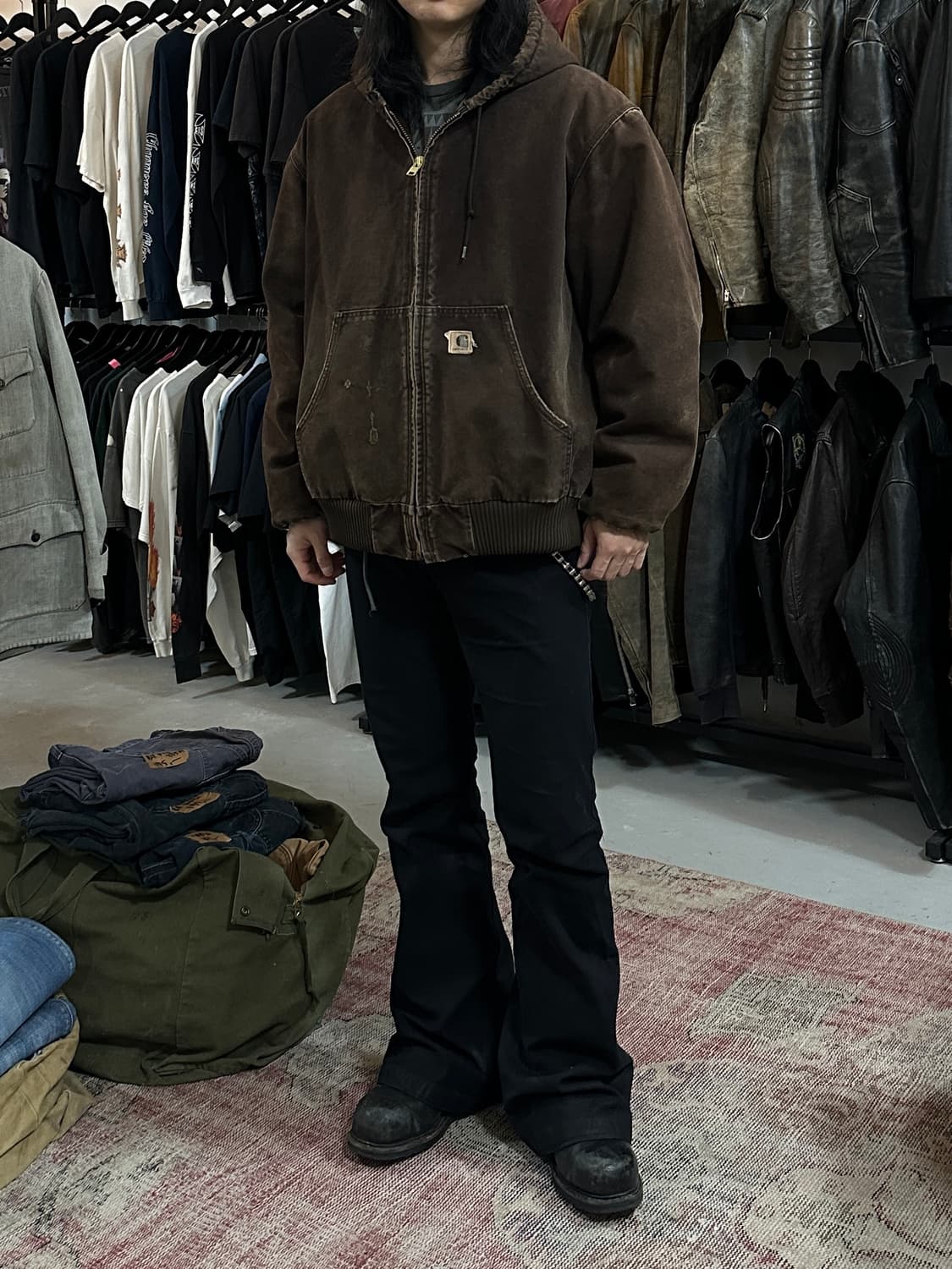 00‘s OG 칼하트 J130 액티브 자켓 칼하트 DKB 브라운 상품이미지2