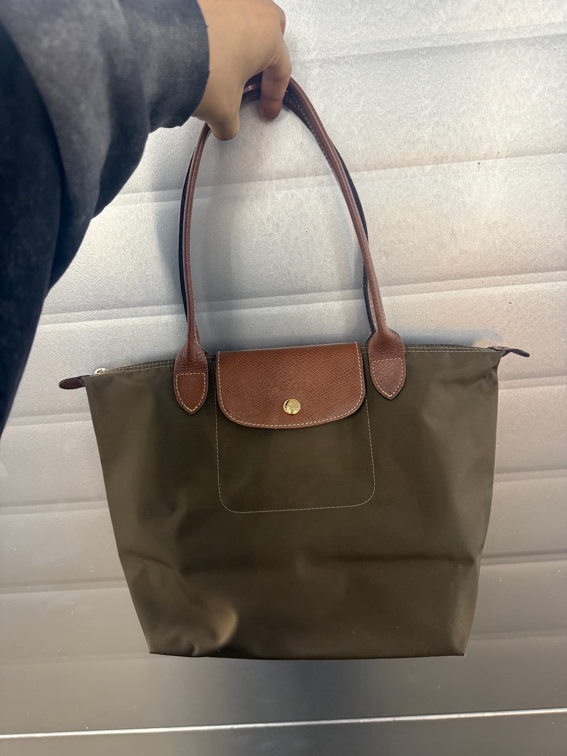 롱샴 르 플리아쥬 토트백 카키 상품이미지2