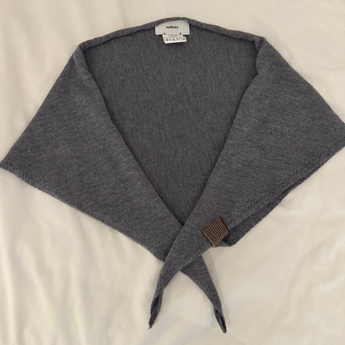 마이라이브러리 316 Wool Knit Scarf - Gray 상품이미지2