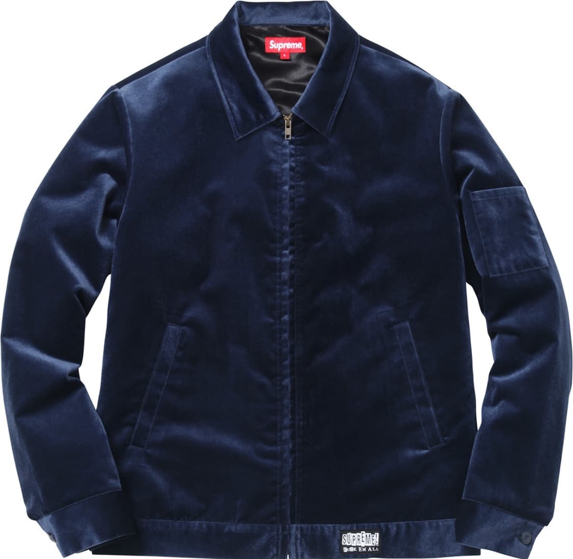 슈프림 벨벳 워크 자켓 15FW L (창모 착용) 상품이미지1