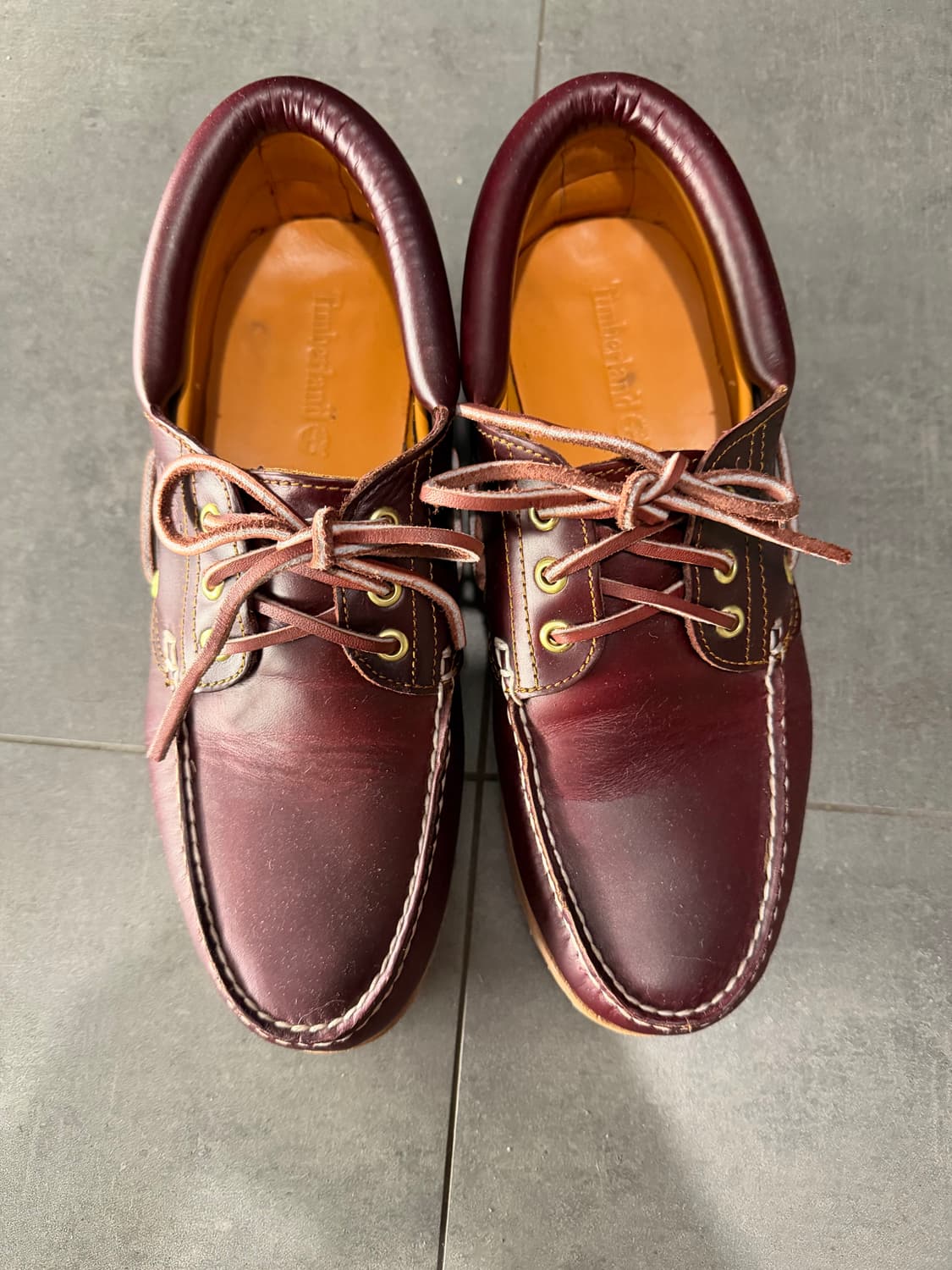 팀버랜드 보트슈즈 버건디 상품이미지2