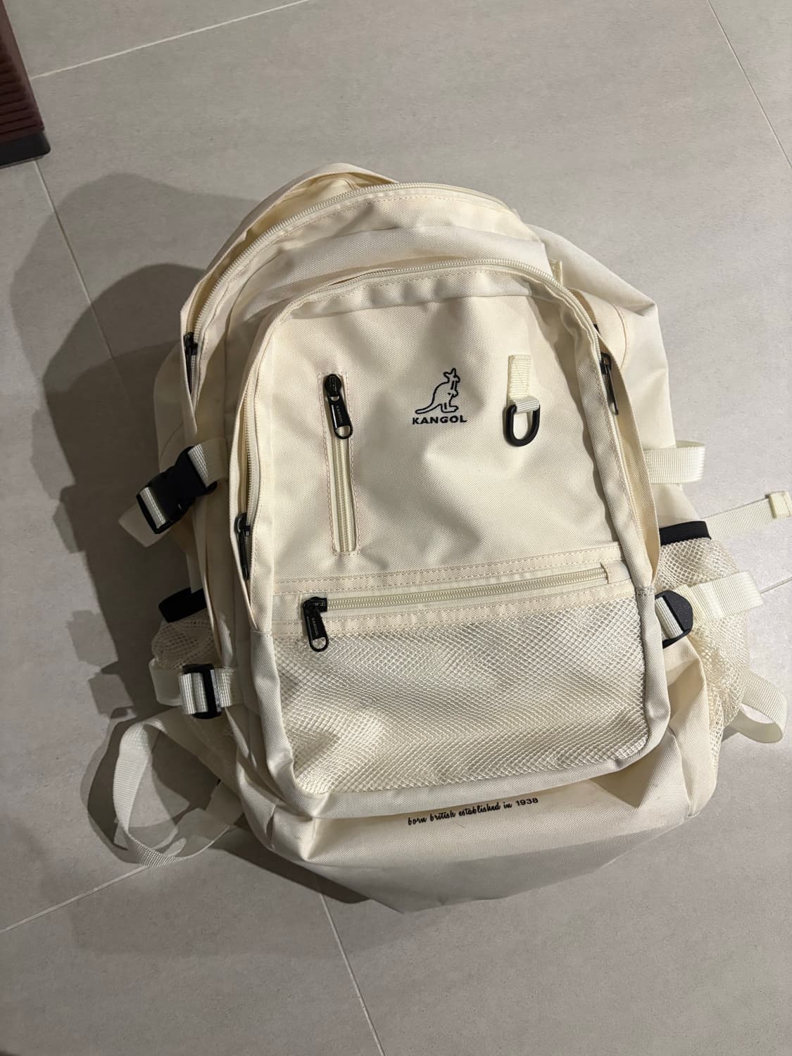 캉골 재팬 아이보리 백팩 상품이미지1