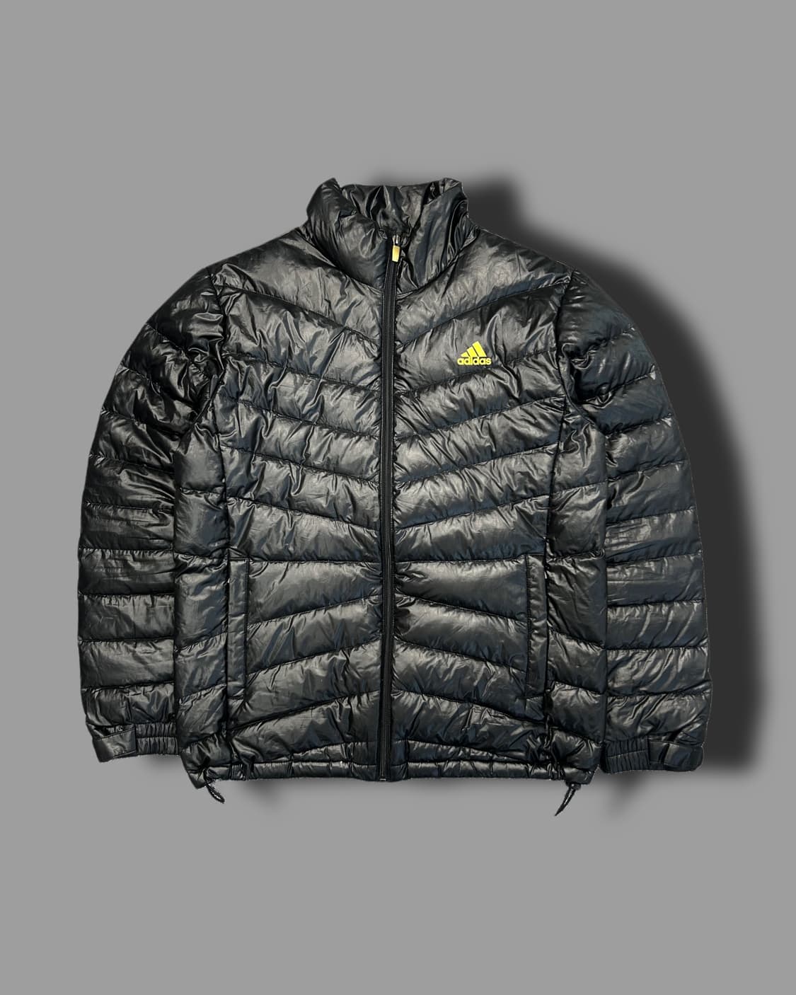 아디다스 유광 블랙 경량패딩 M 상품이미지4
