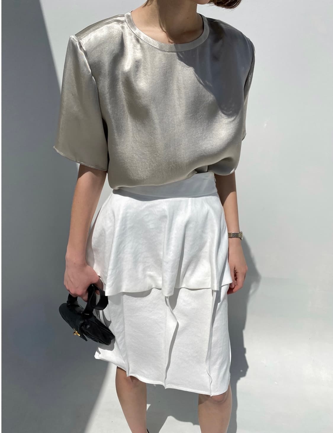 새상품) 드래곤블루스 크루즈 입체 미디 스커트 아이보리 M 상품이미지6