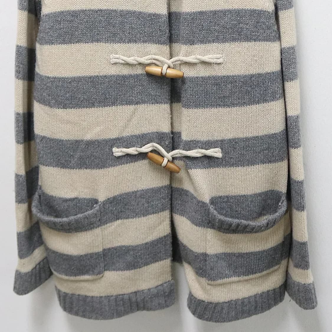 니코앤드 스트라이프 울 혼방 떡볶이 코트 60442 상품이미지4